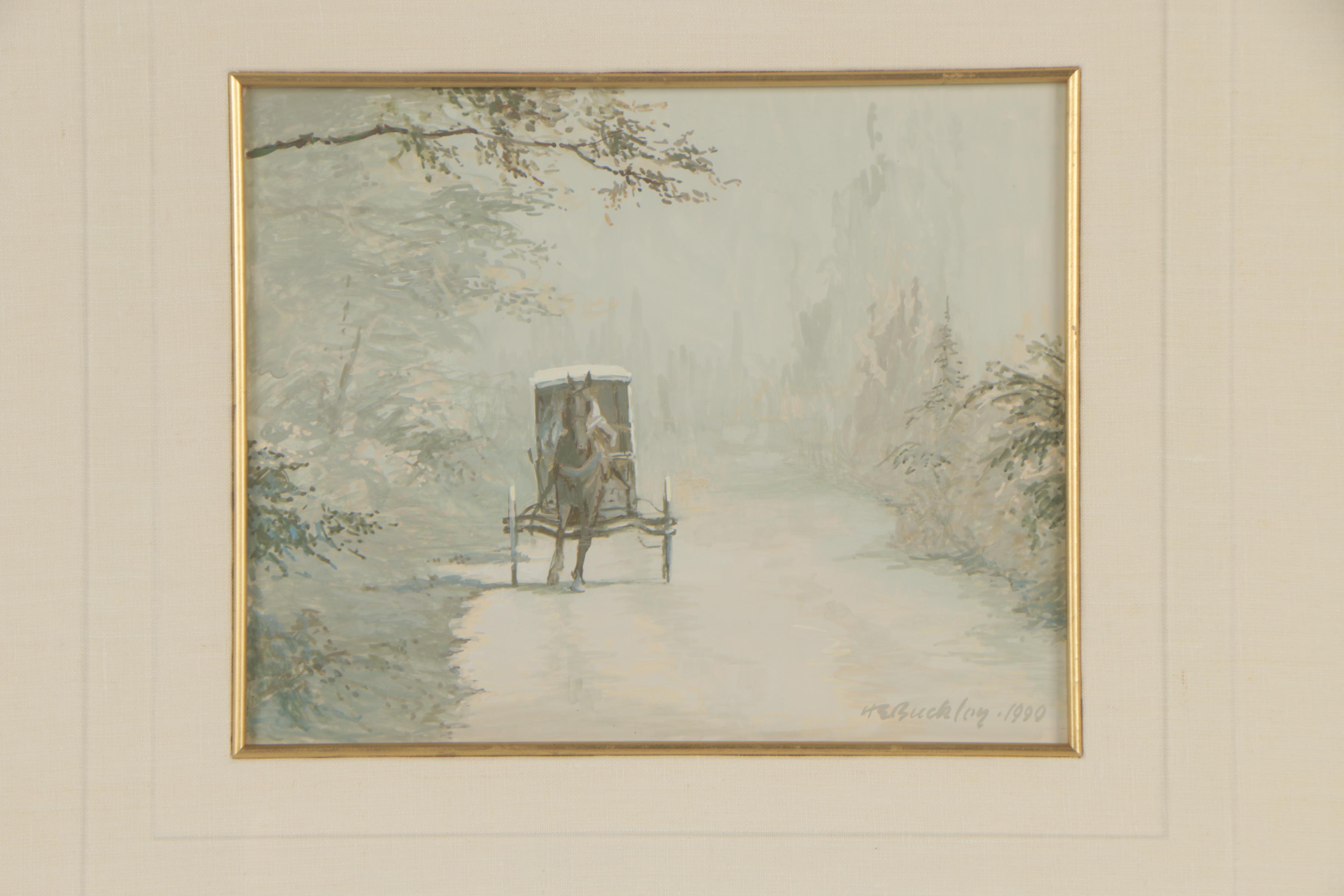 Harry E. Buckley Gouache Painting