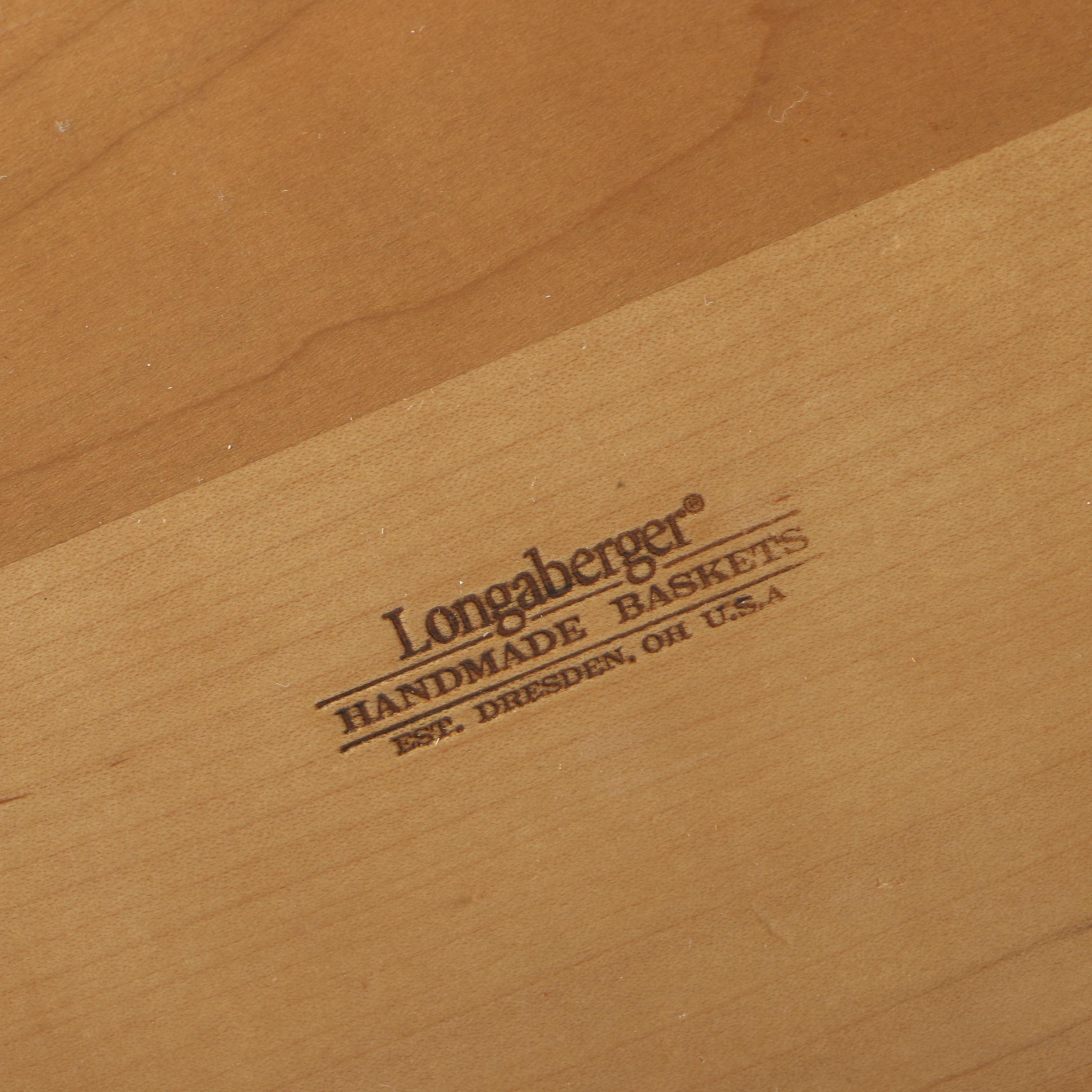 Longaberger Handmade Woven Basket Pitcher with Copper Handle and Spout