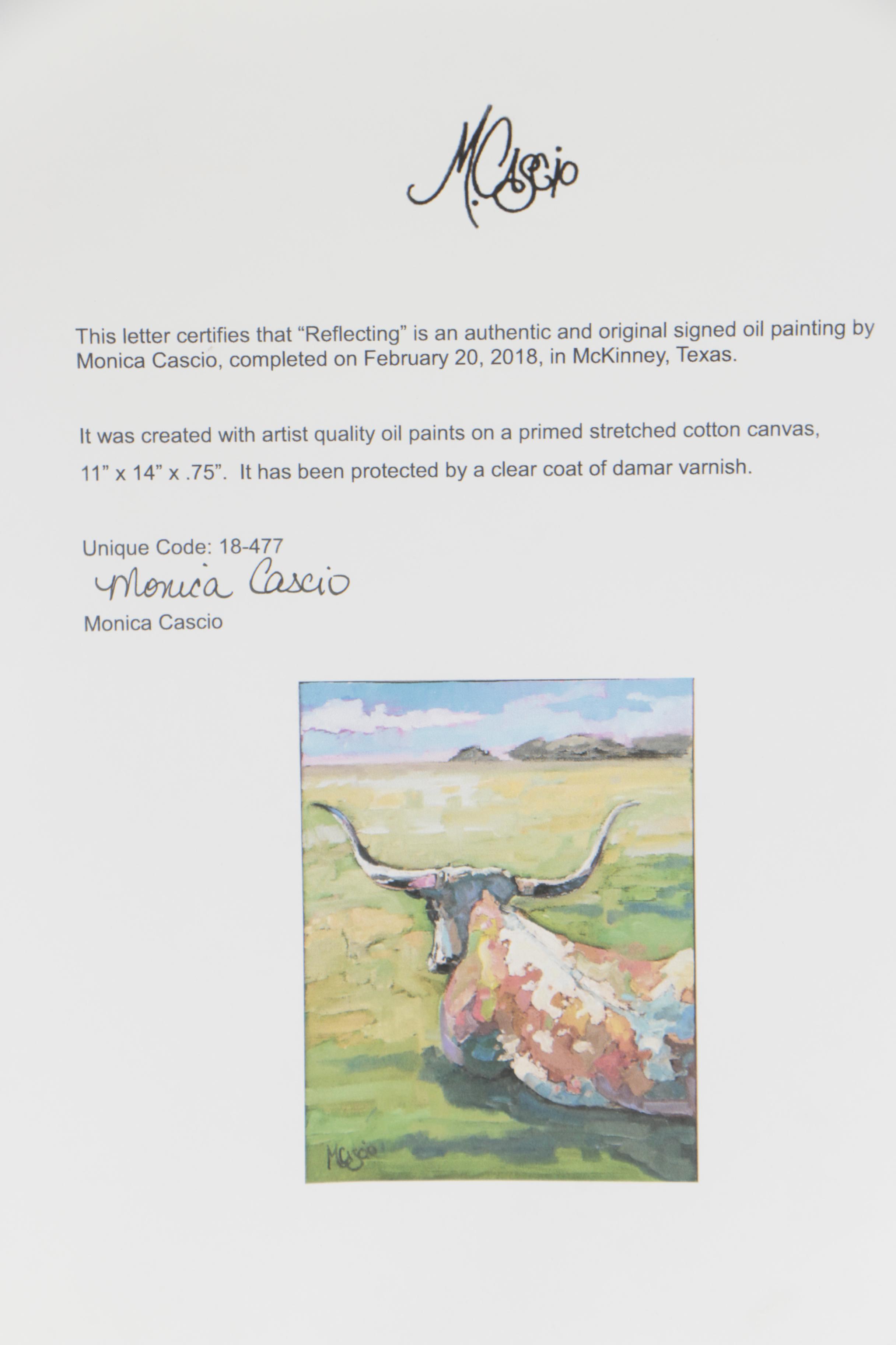 Monica Cascio Oil Painting "Reflecting"