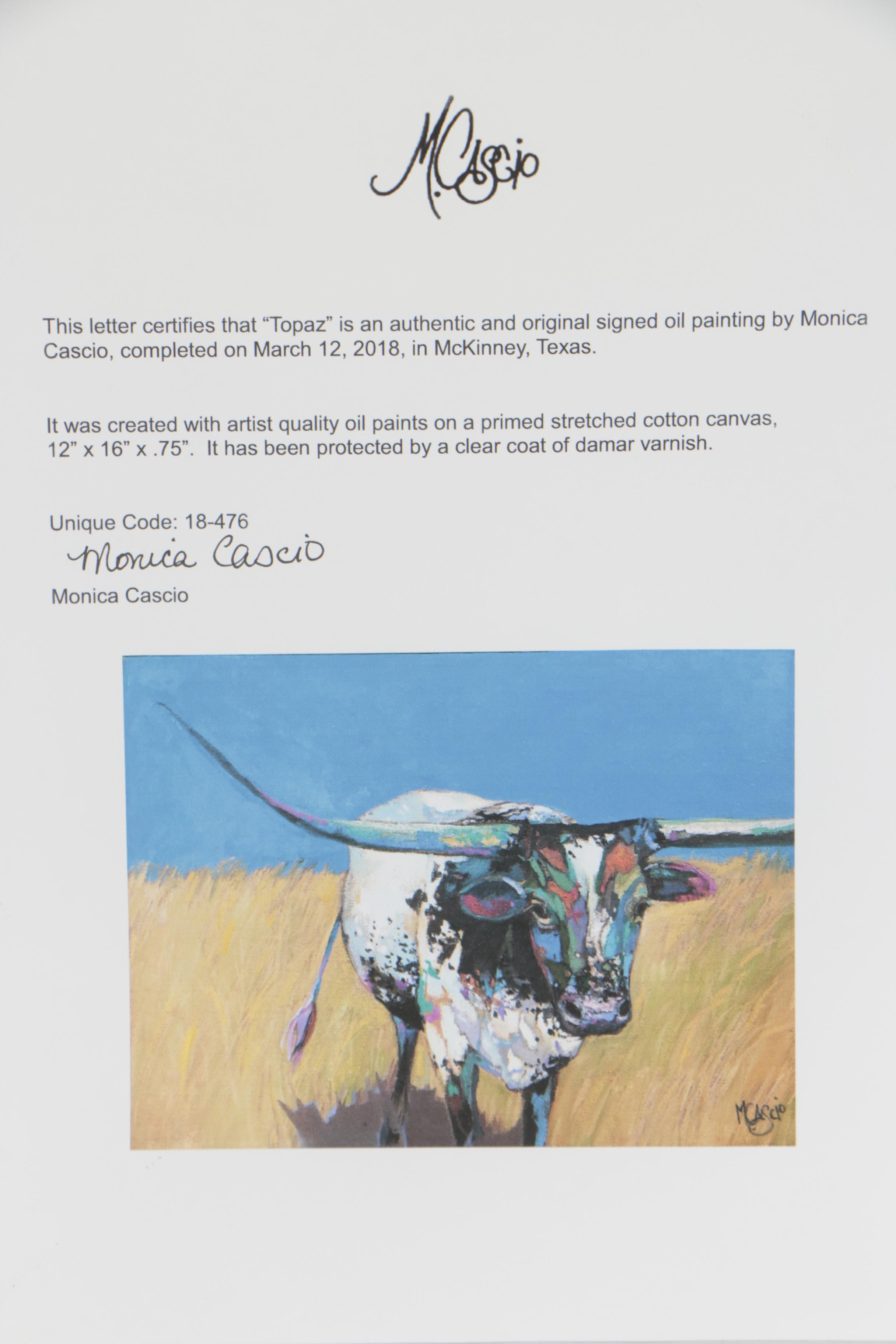 Monica Cascio Oil Painting "Topaz"