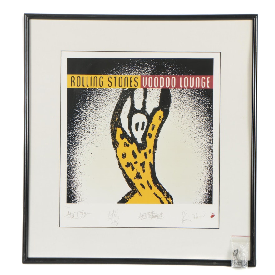 Rolling Stones 1994 Limited Edition "Voodoo Lounge" Print and Pin
