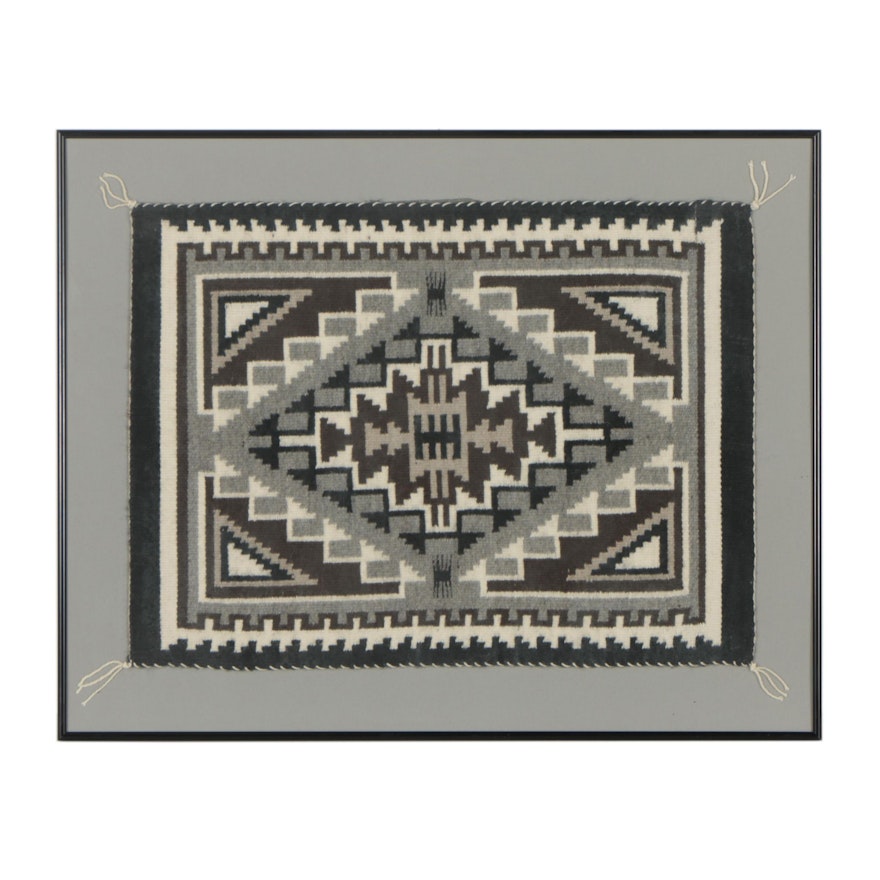 Navajo Style Two Gray Hills Woven Mat