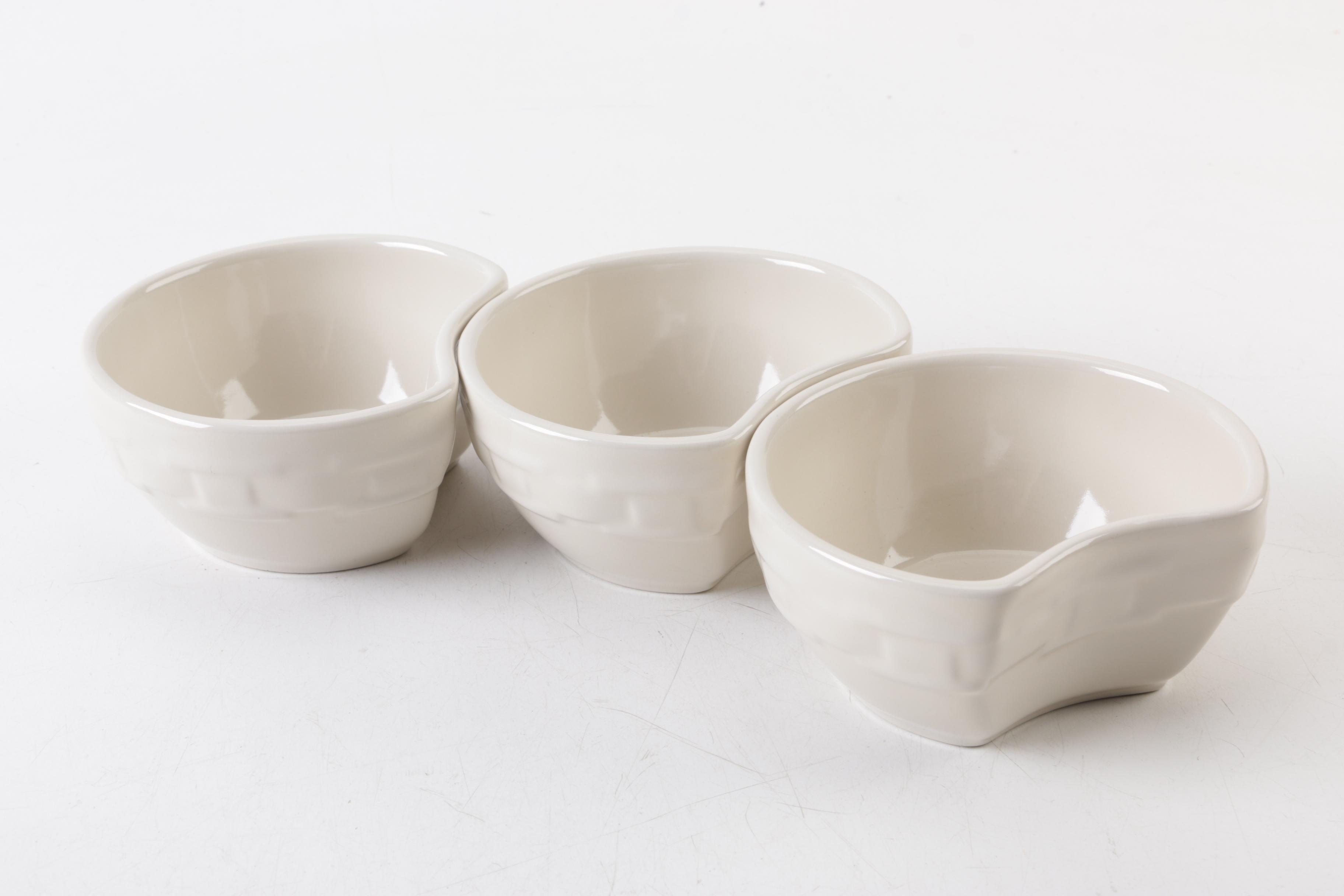 Longaberger Ivory "Woven Traditions" Pottery Serveware and Accessories