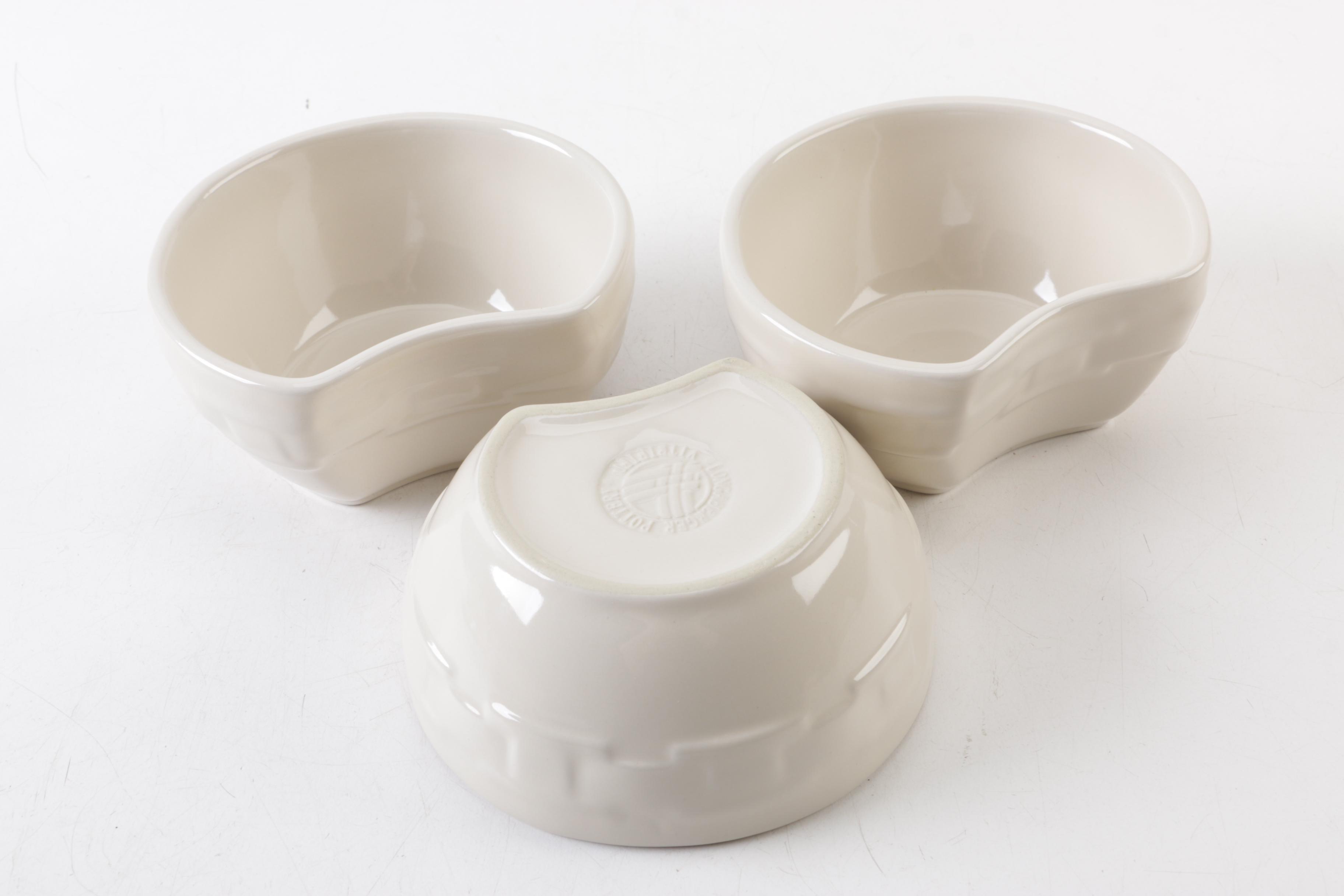 Longaberger Ivory "Woven Traditions" Pottery Serveware and Accessories