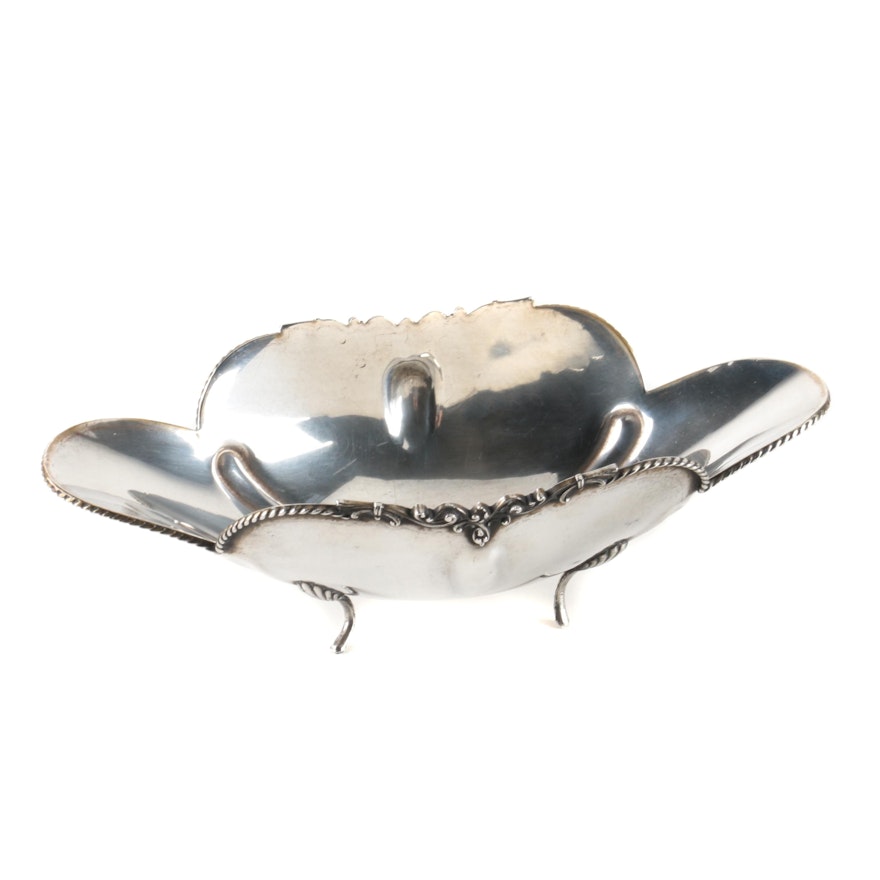 Italian 800 Silver Footed Centerpiece Bowl