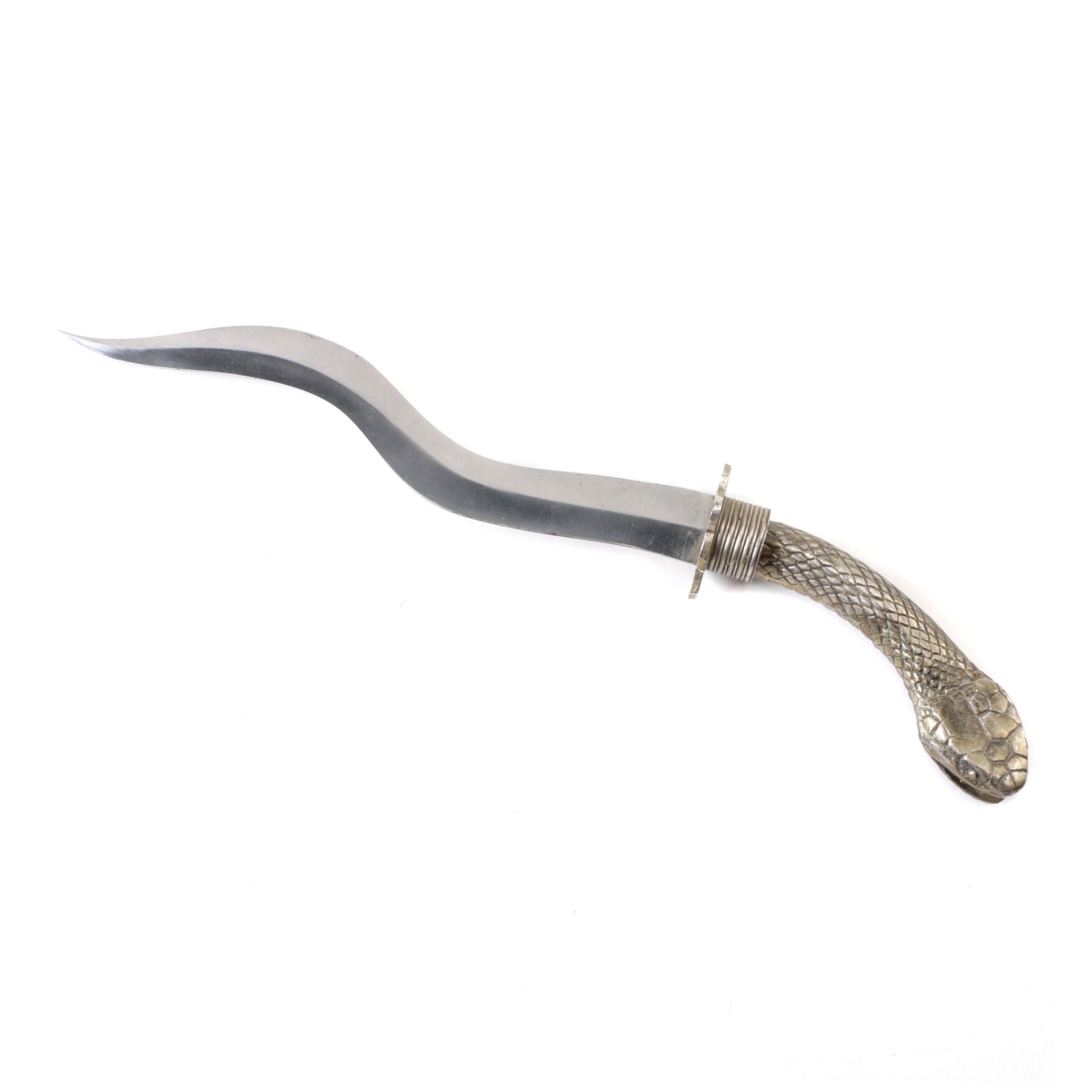 Serpentine Dagger with Snake-Head Hilt