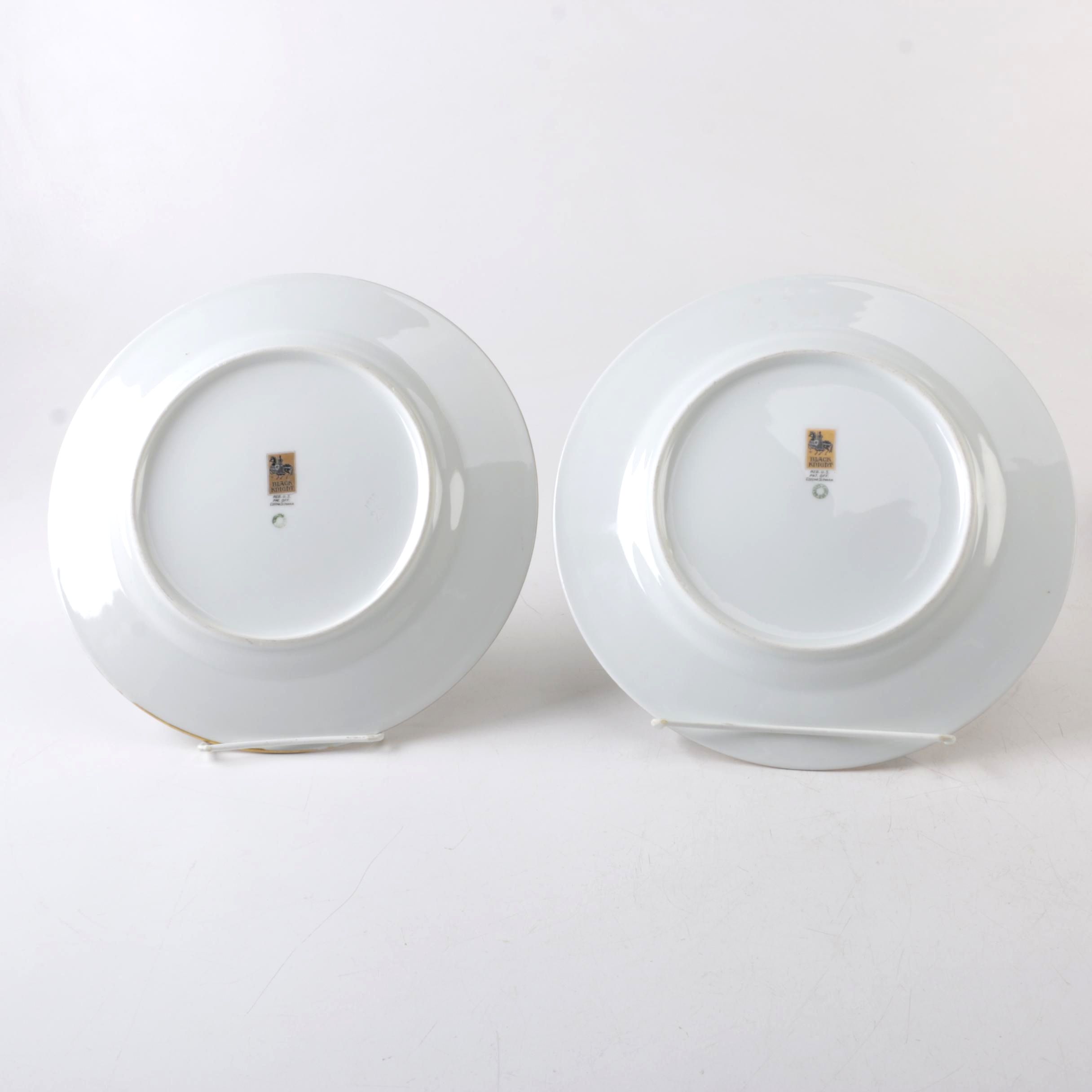 Black Knight Czech Porcelain Plates