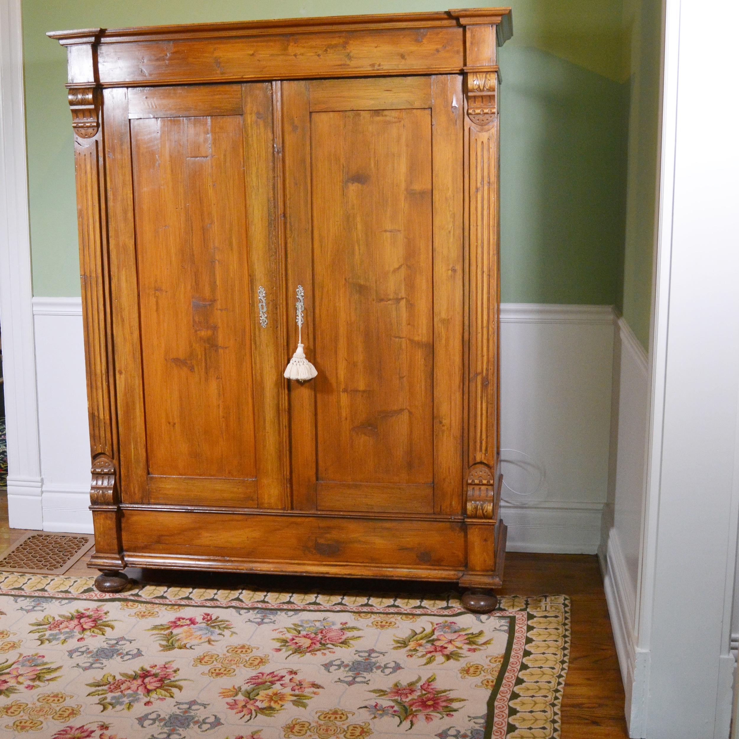 Antique Pine Armoire From English Traditions