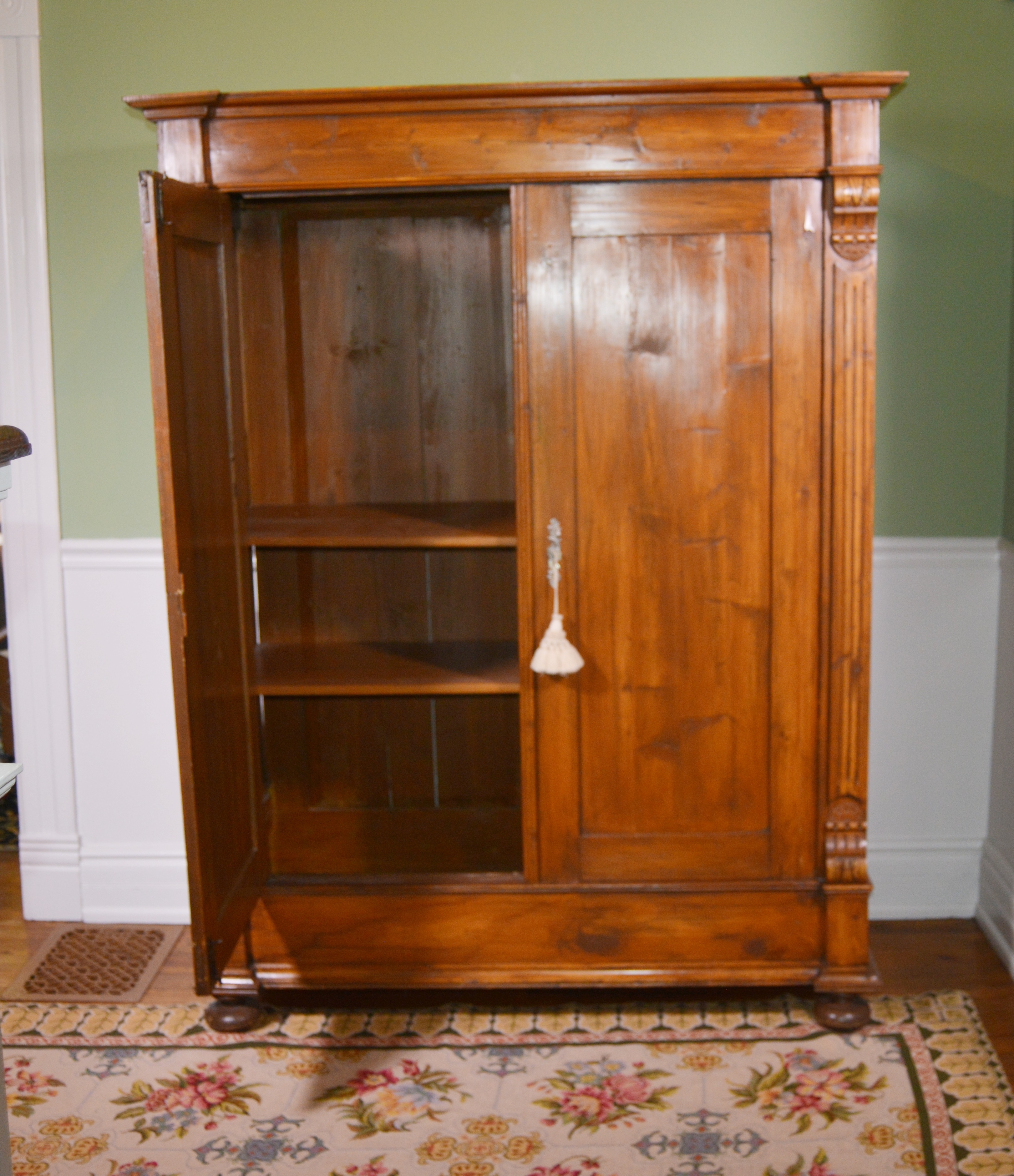 Antique Pine Armoire From English Traditions