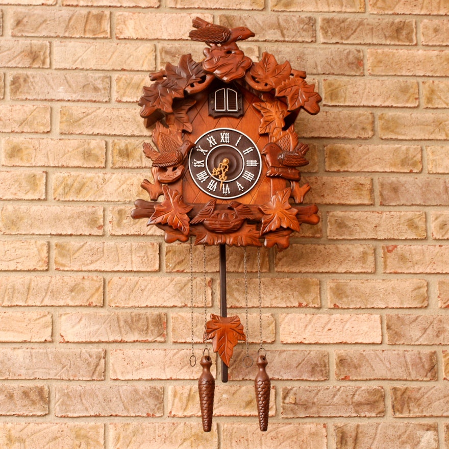 Black Forest Style Wood Cuckoo Clock