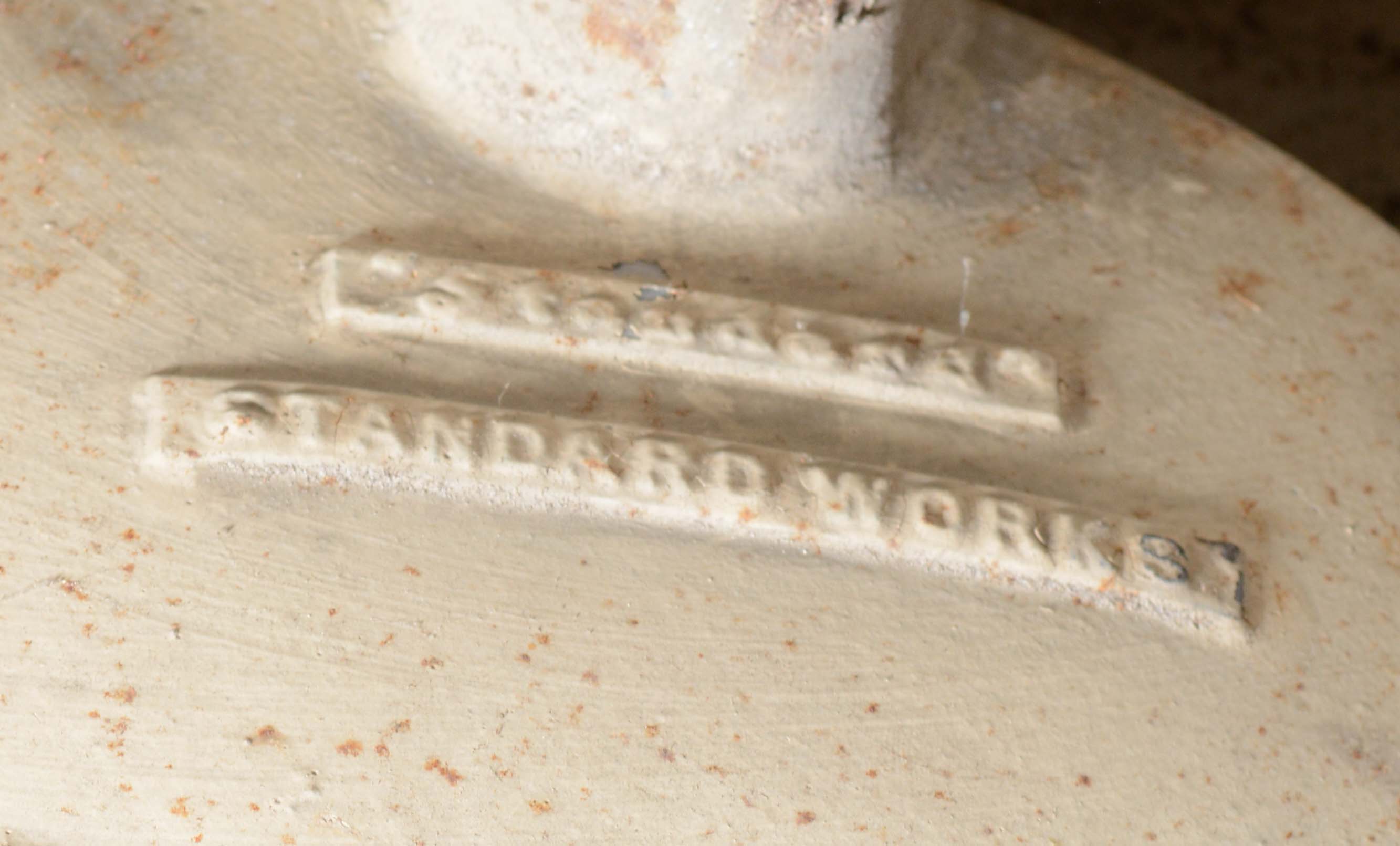 Vintage Porcelain over Metal Sink by Standard Works