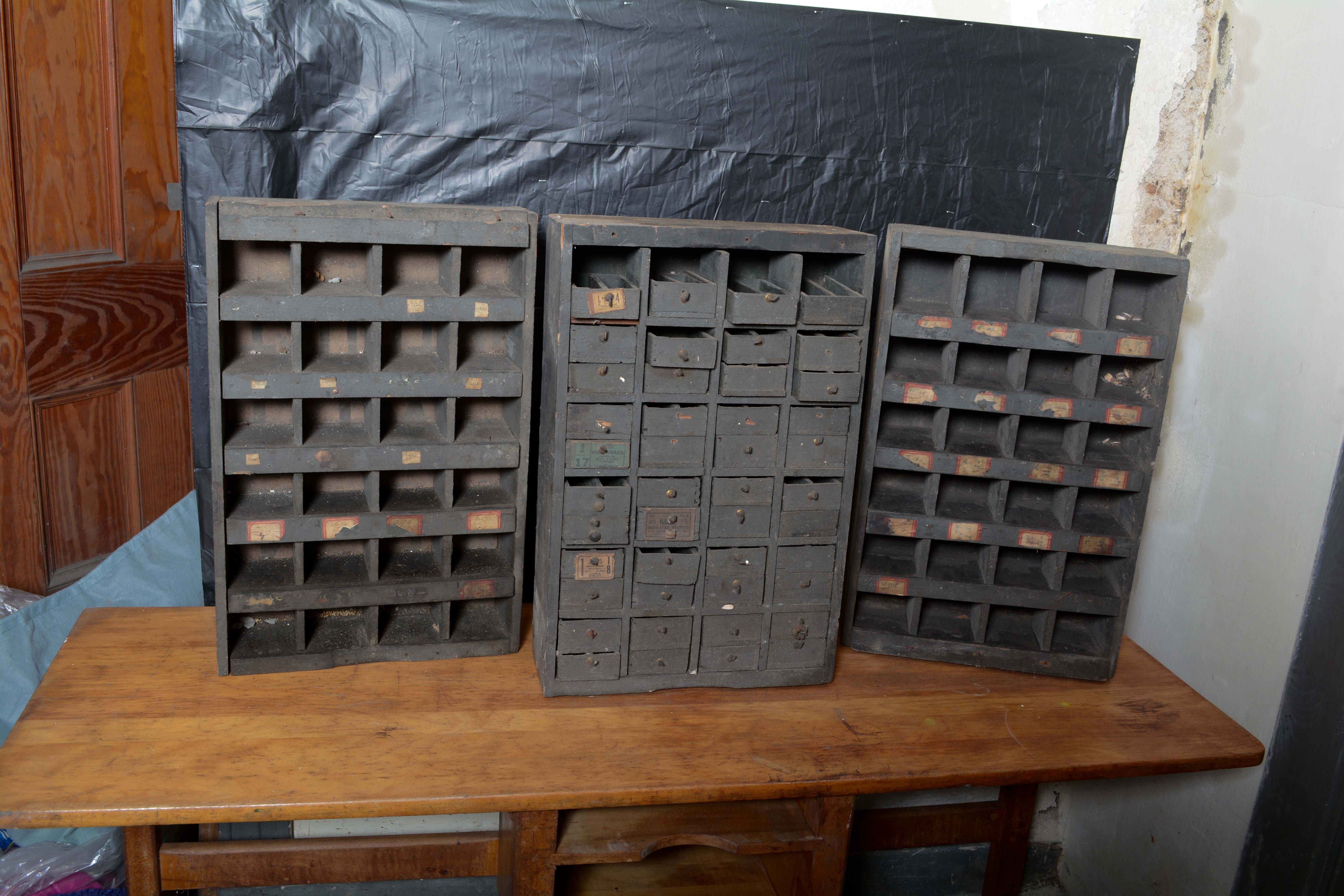 Three Hardware Cabinets