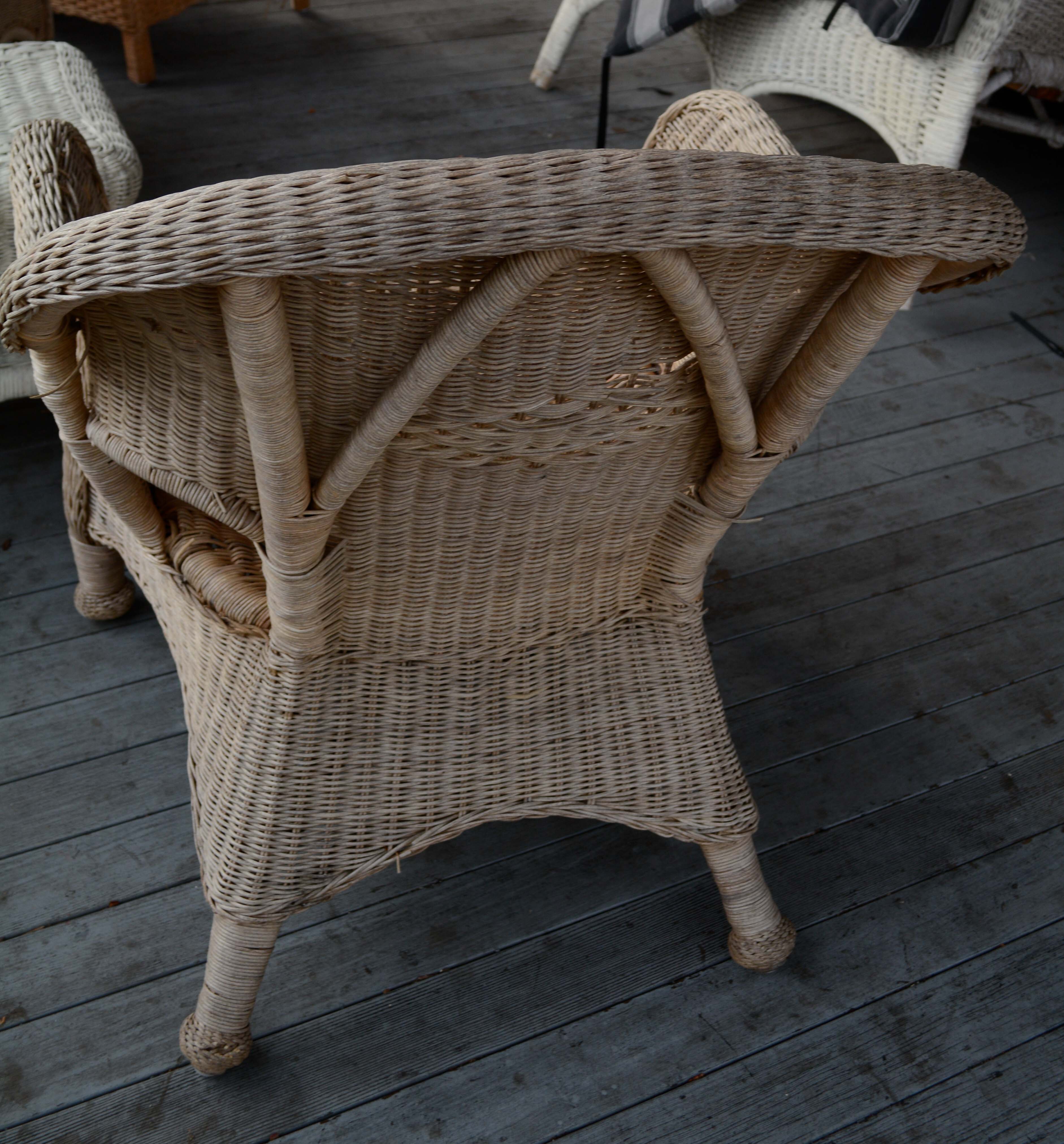 Wicker Patio Chairs and Side Table