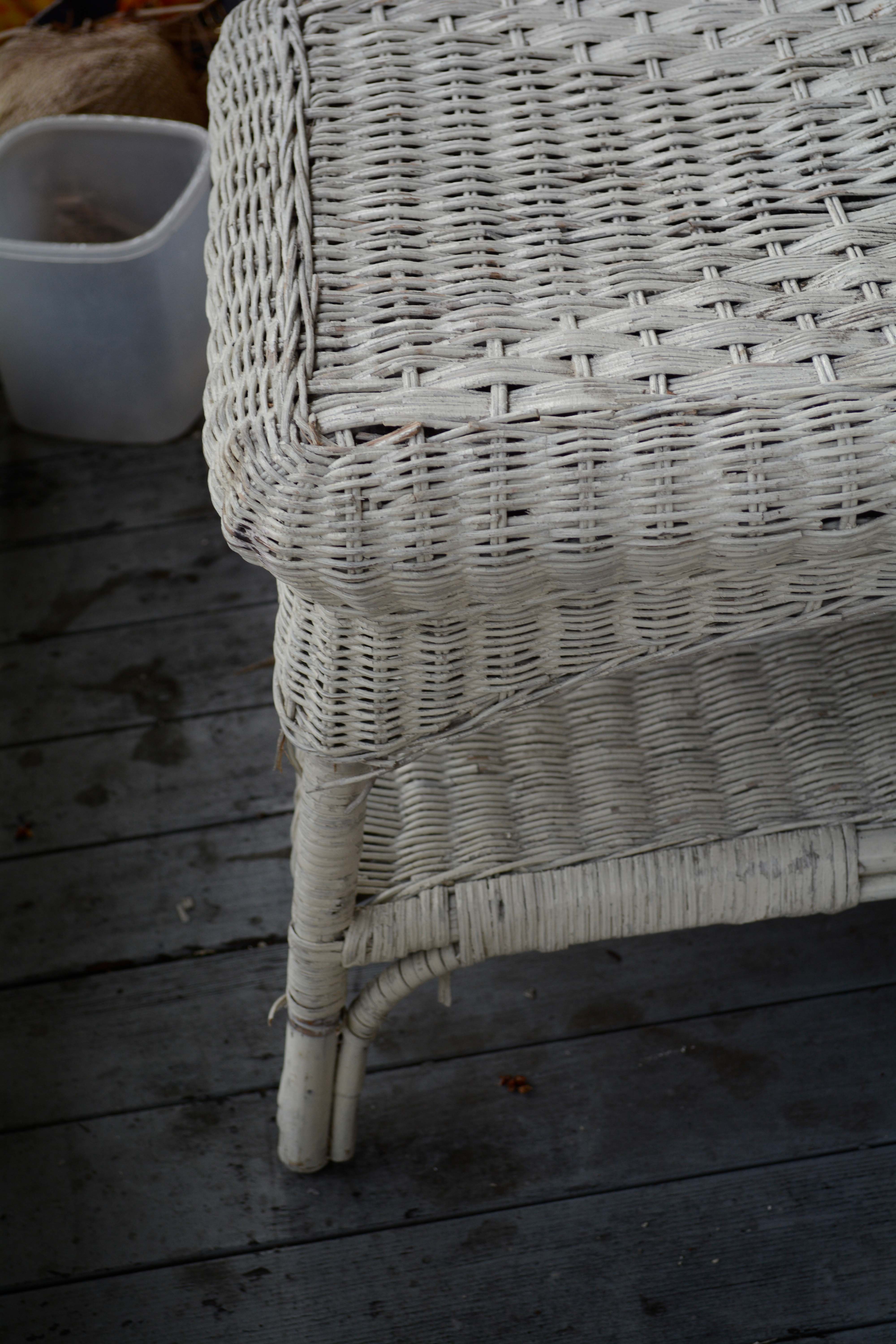 Wicker Patio Chairs and Side Table