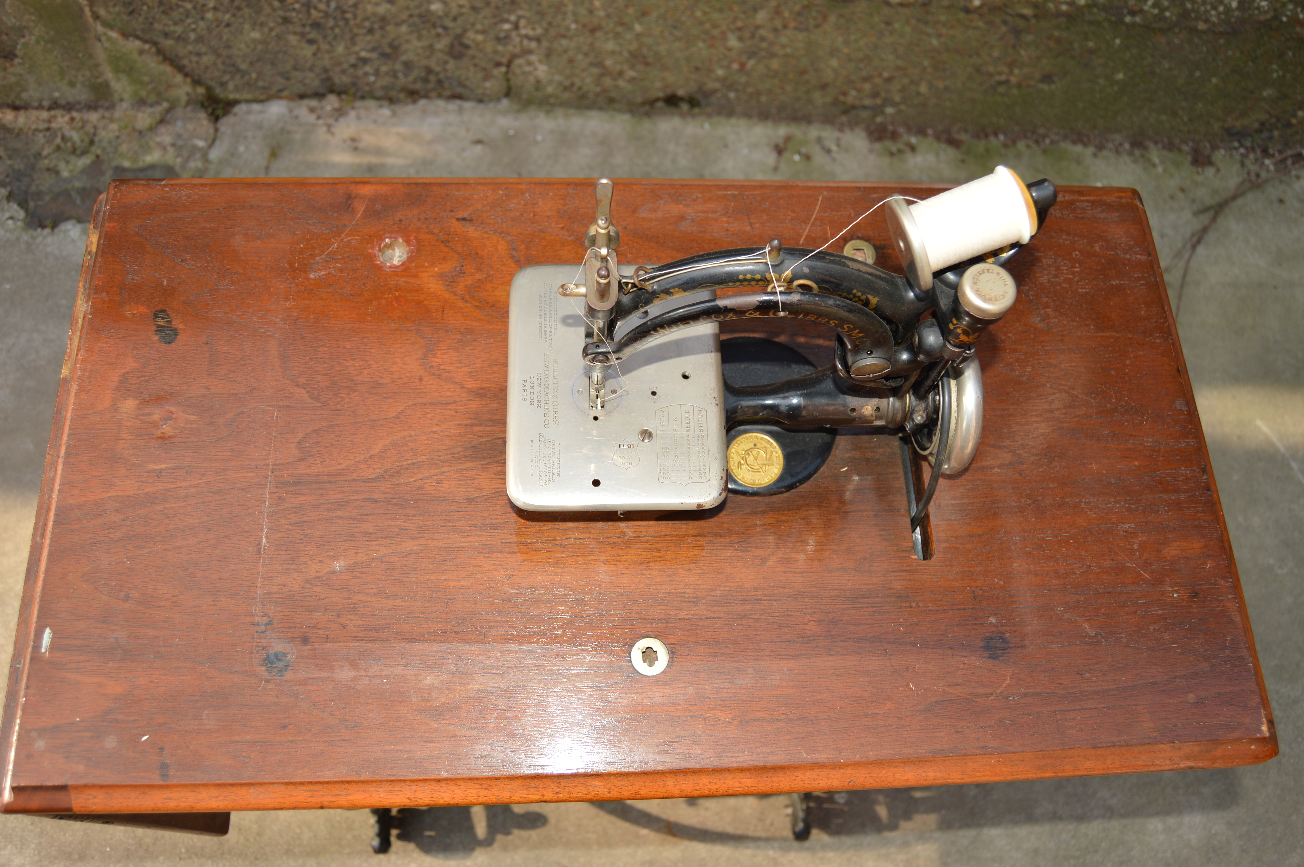 Antique Willcox & Gibbs Treadle Sewing Machine ca. 1894