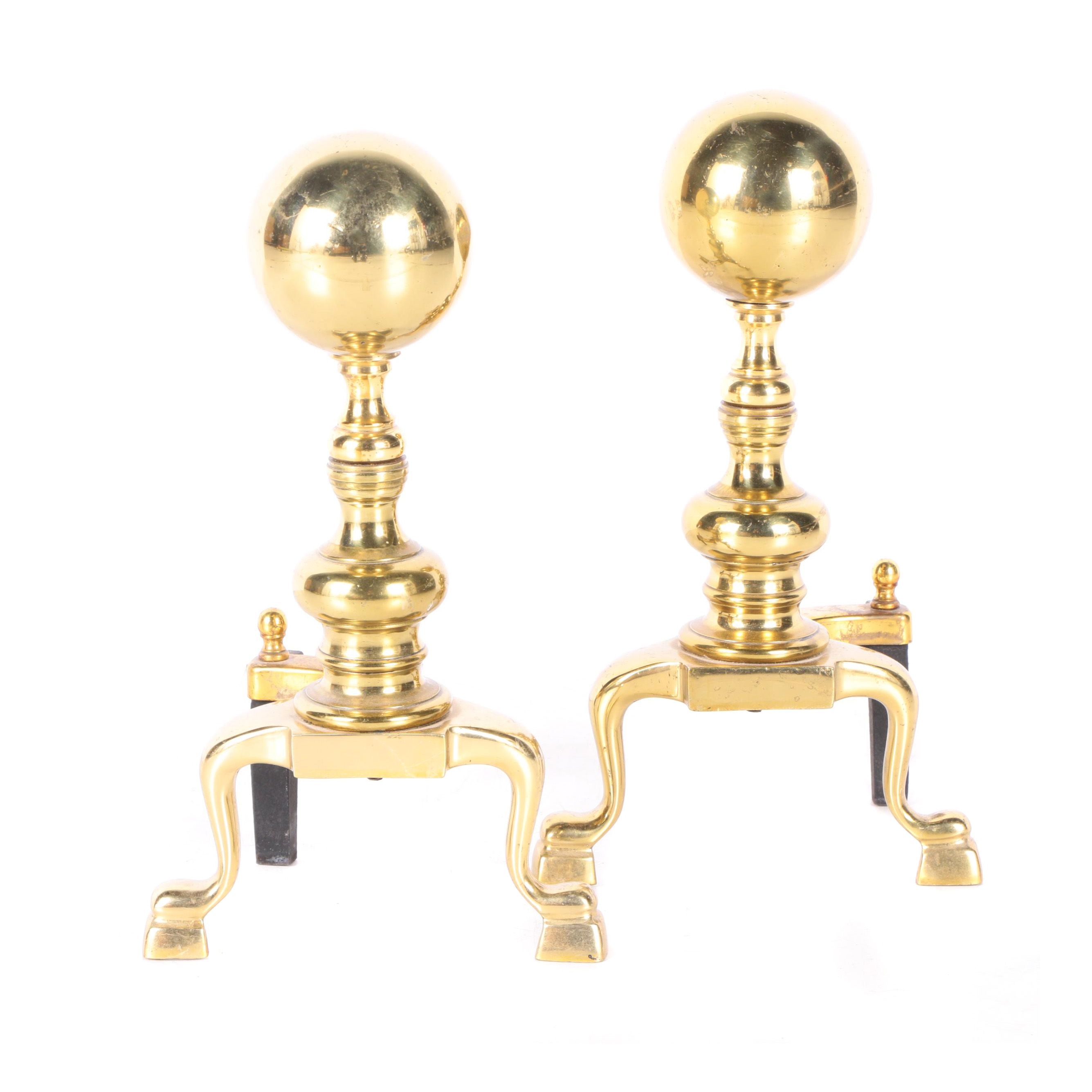 Brass Fireplace Andirons
