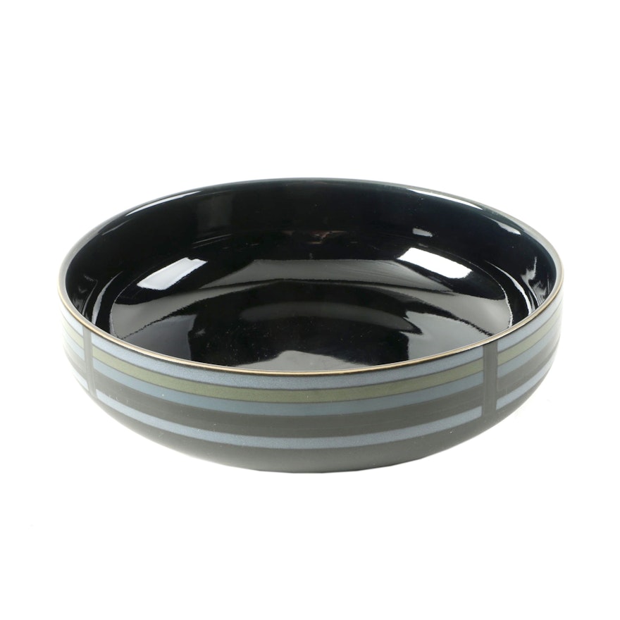 Denby "Jet Stripes" Stoneware Serving Bowl