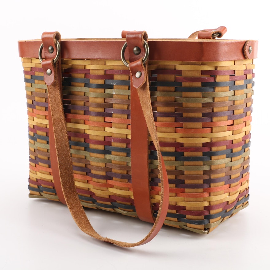 Longaberger Special Edition Basket with Leather Handle and Strap