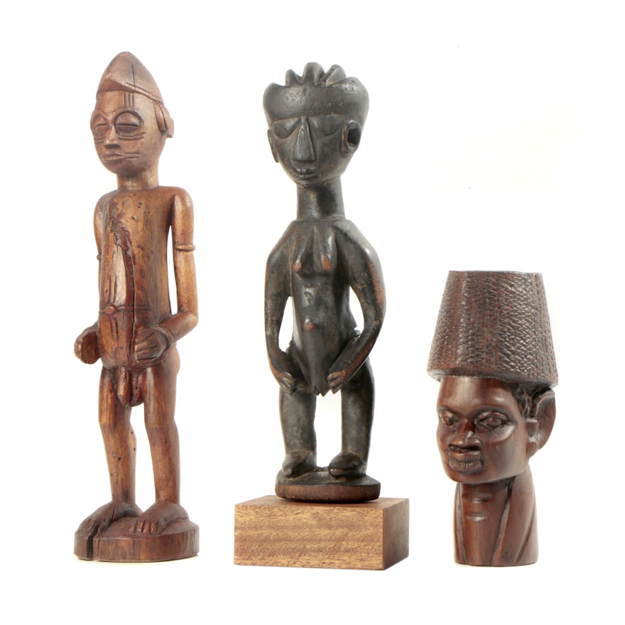 Collection of African Style Wood Sculptures