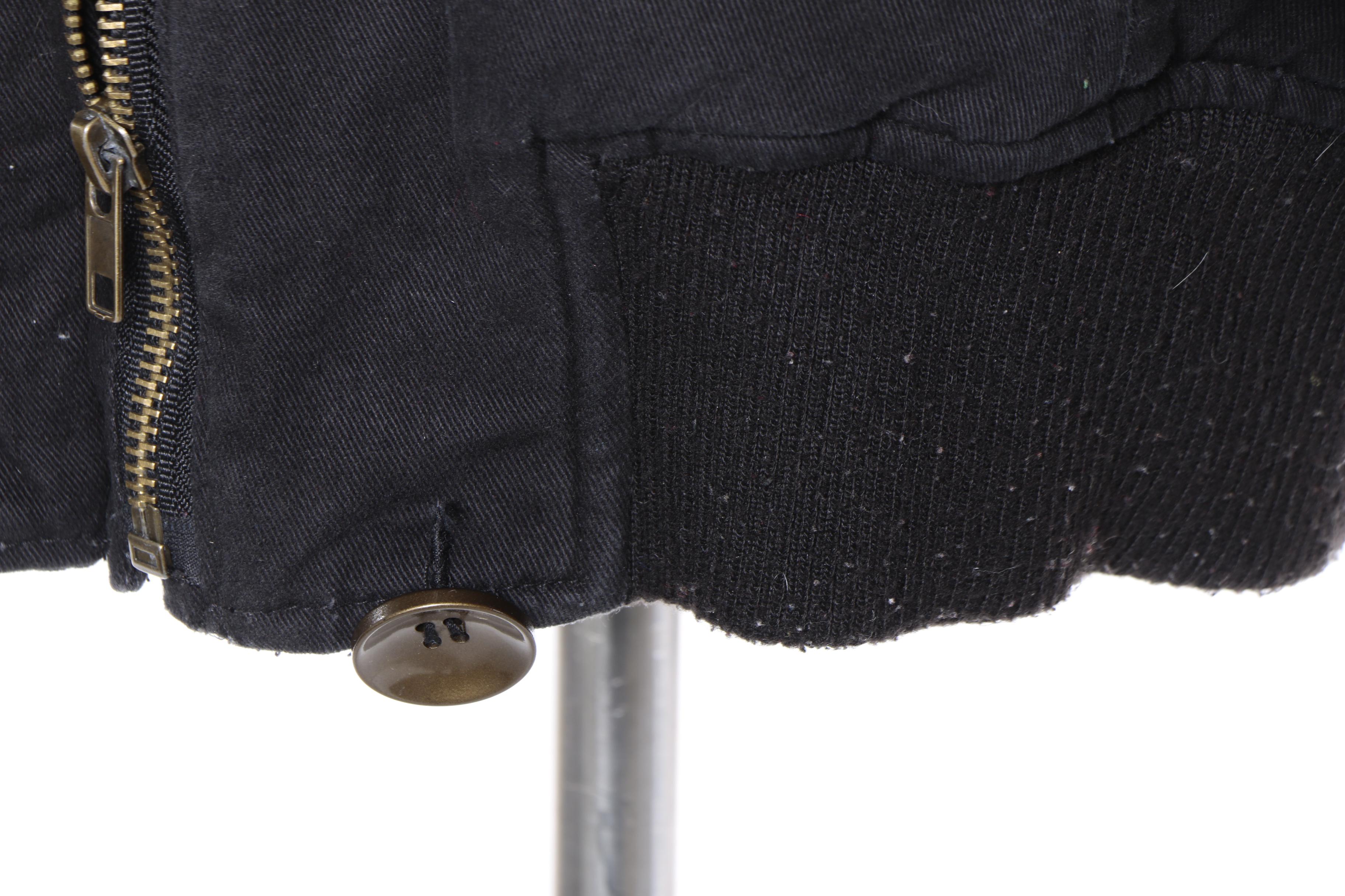 Children's KC Collections Black Coat with Faux Fur Trim Hood