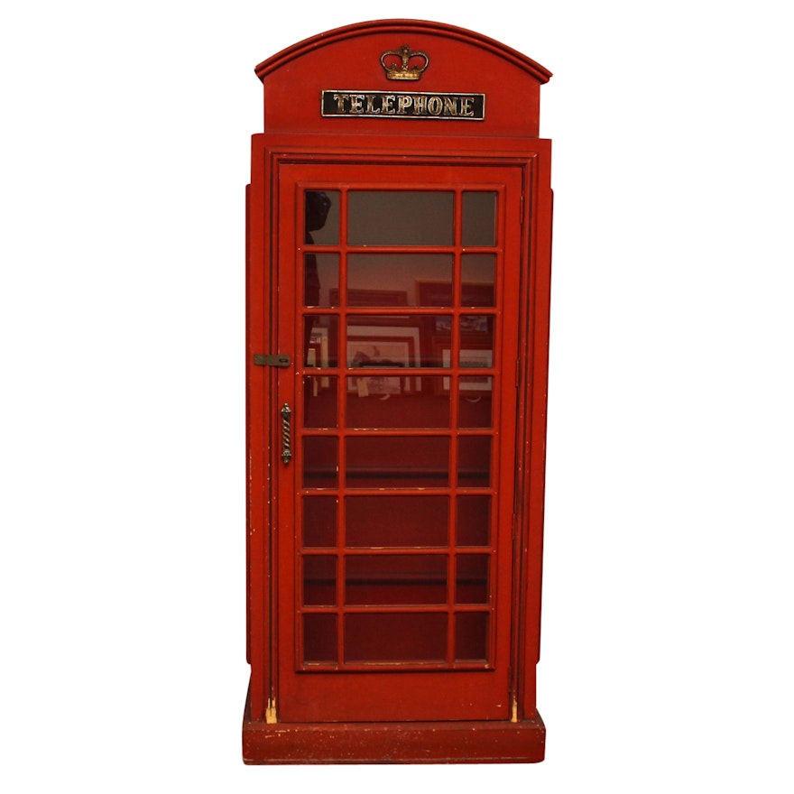 English Telephone Booth Style Cabinet