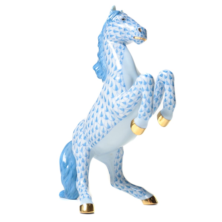 Herend Hungary Hand-Painted Porcelain Horse Figurine