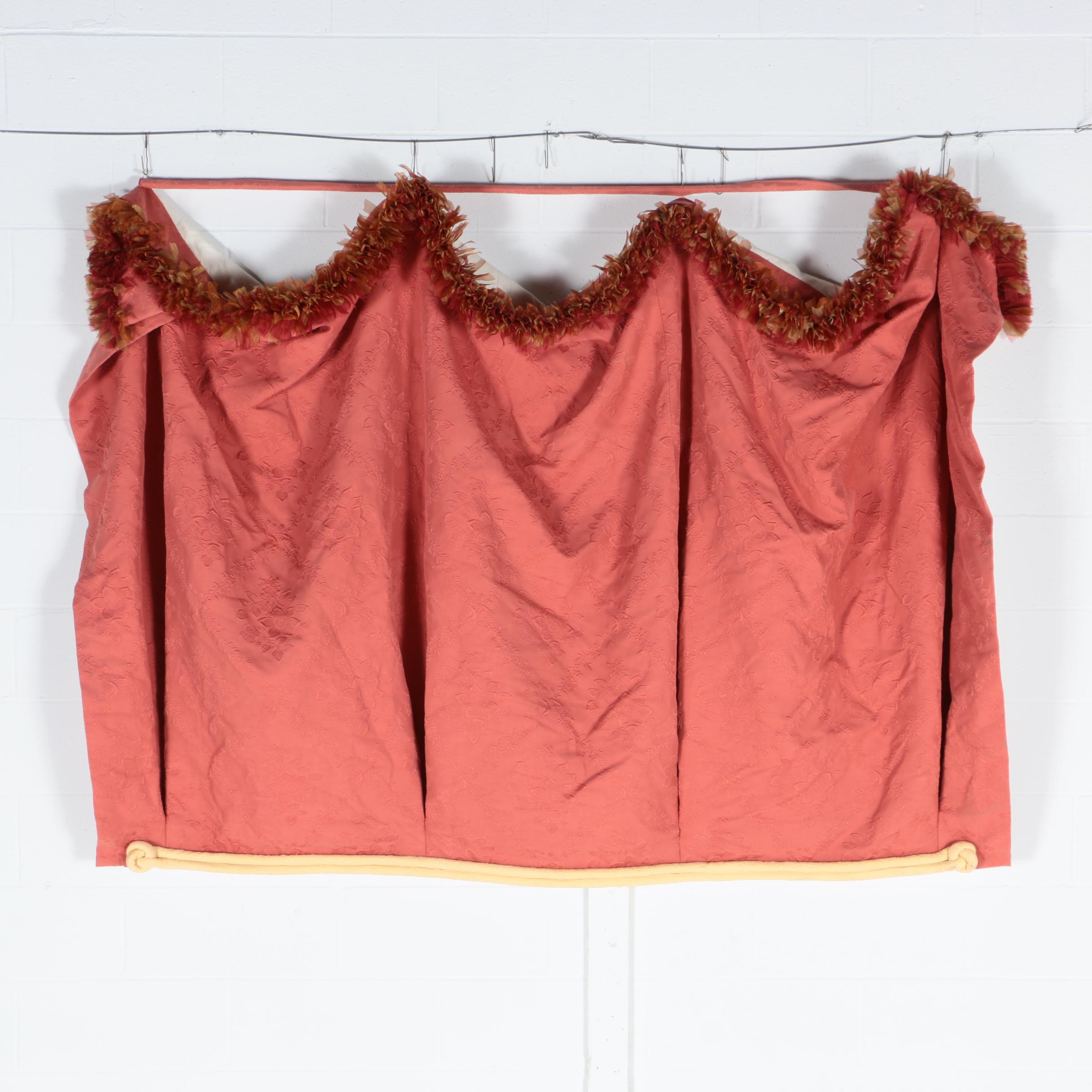 Red Curtain Panels with Hanging Bars