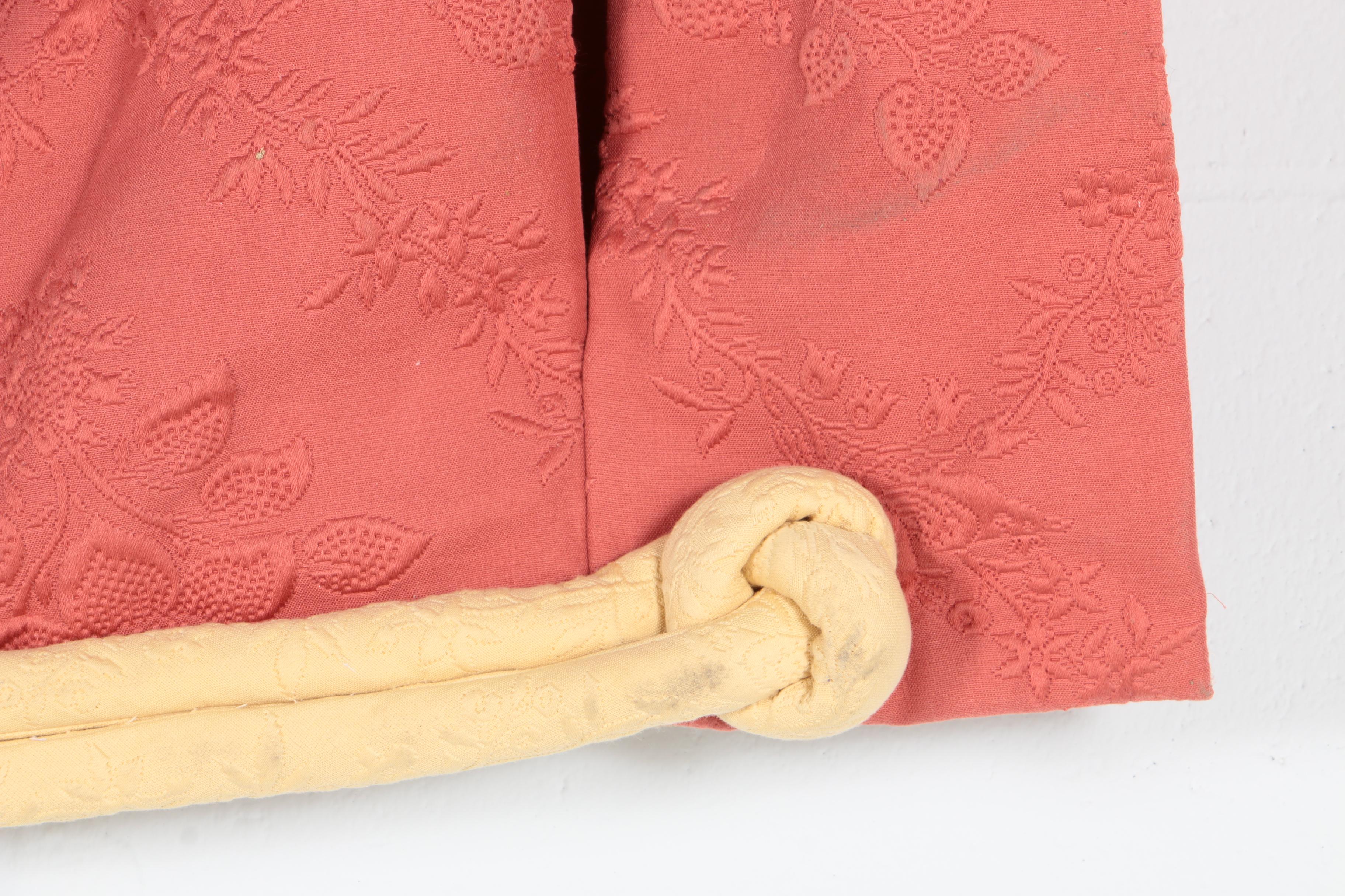 Red Curtain Panels with Hanging Bars