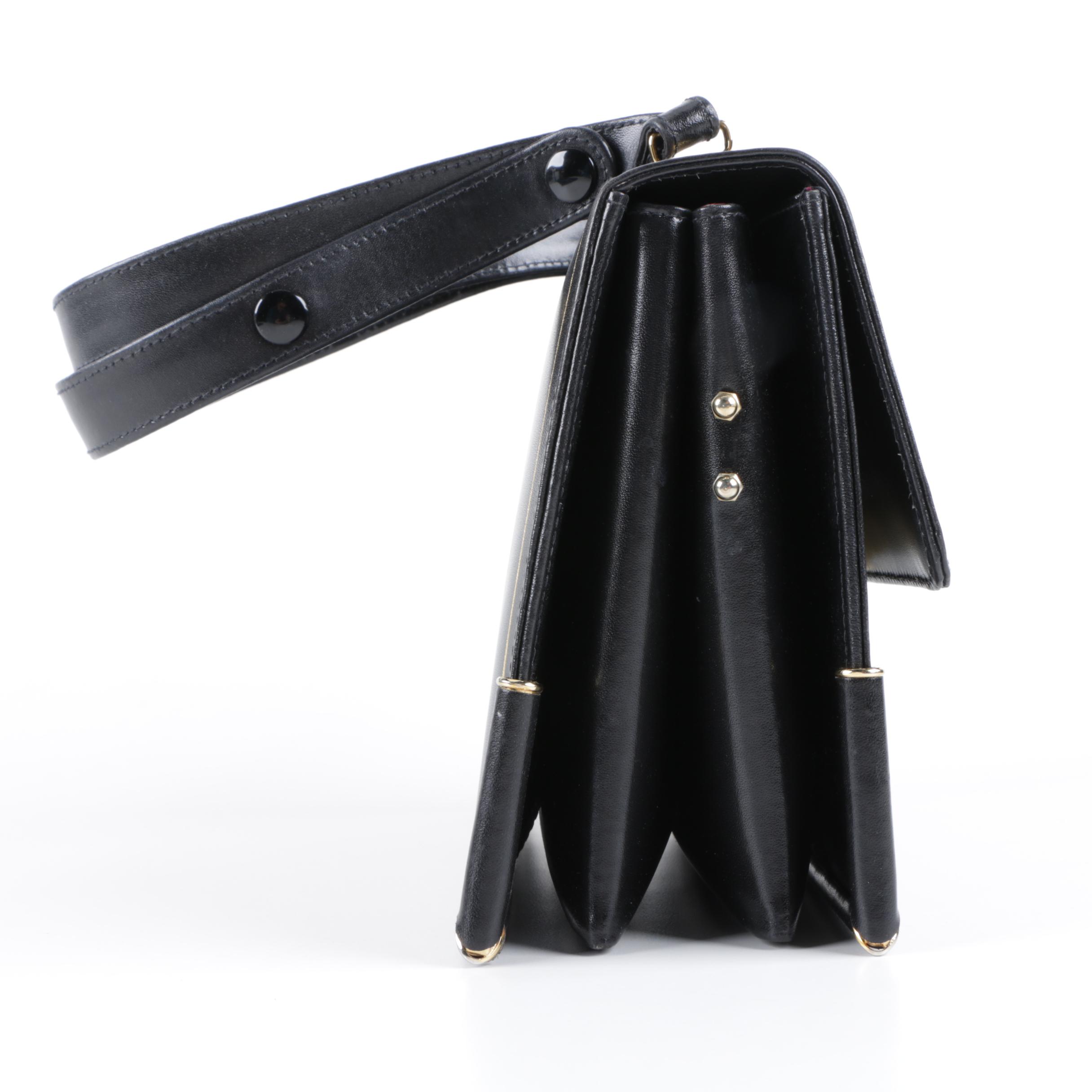 Vintage Michelangelo of Florence Black Leather Handbag