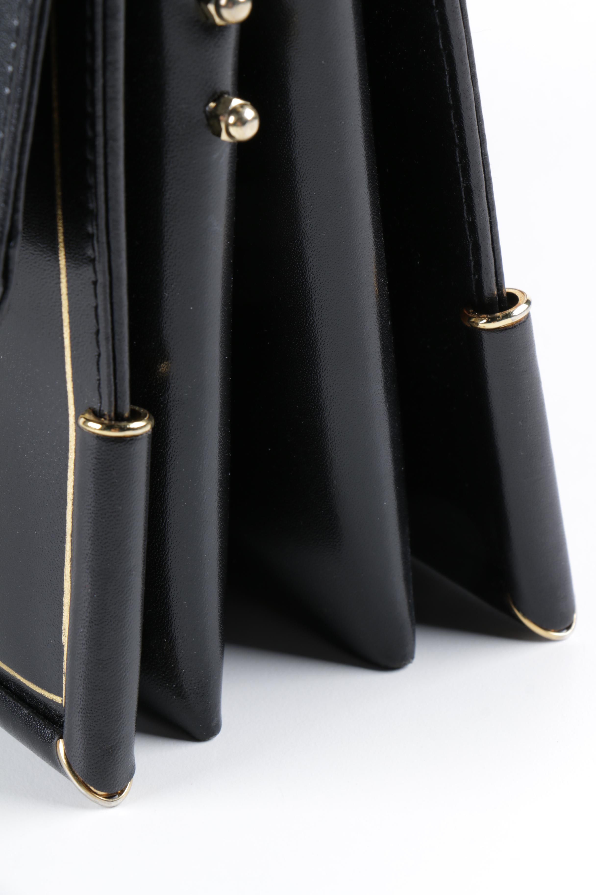 Vintage Michelangelo of Florence Black Leather Handbag