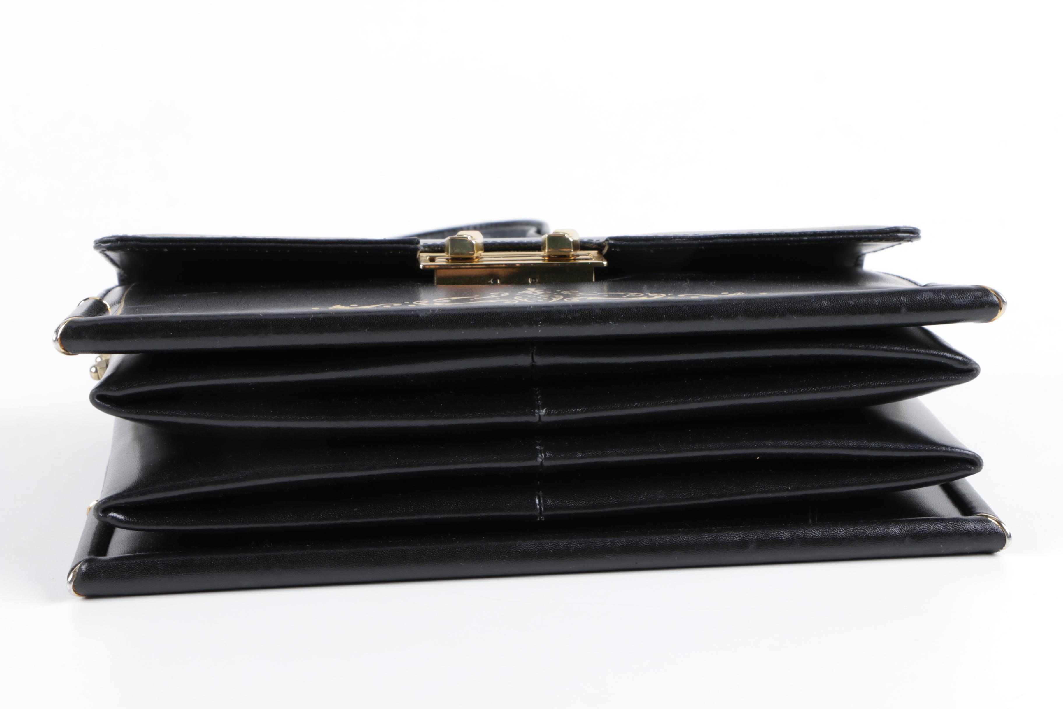 Vintage Michelangelo of Florence Black Leather Handbag