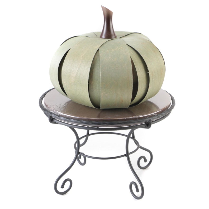 Longaberger Pumpkin and Accent Table