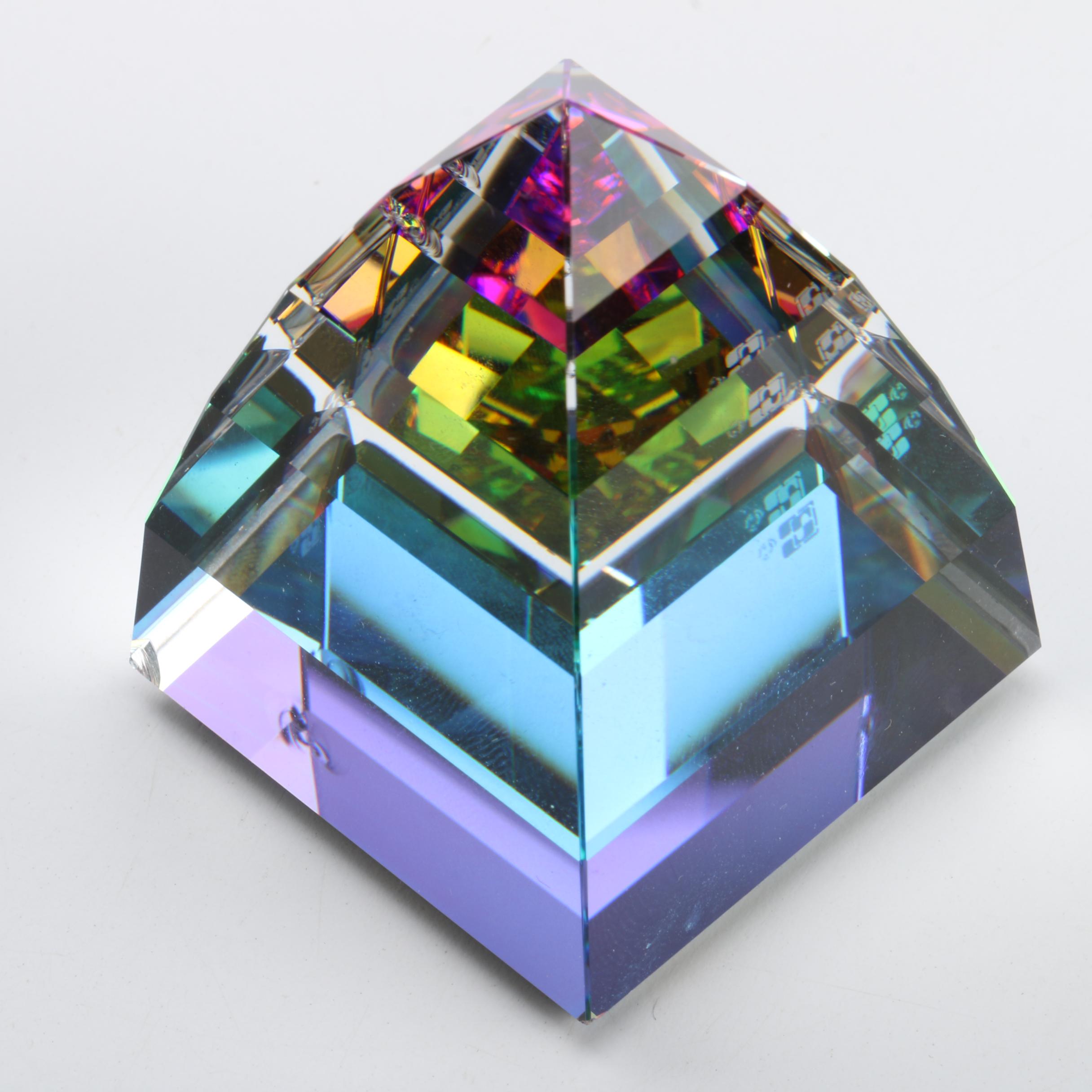 Swarovski Crystal Pyramid Paperweight