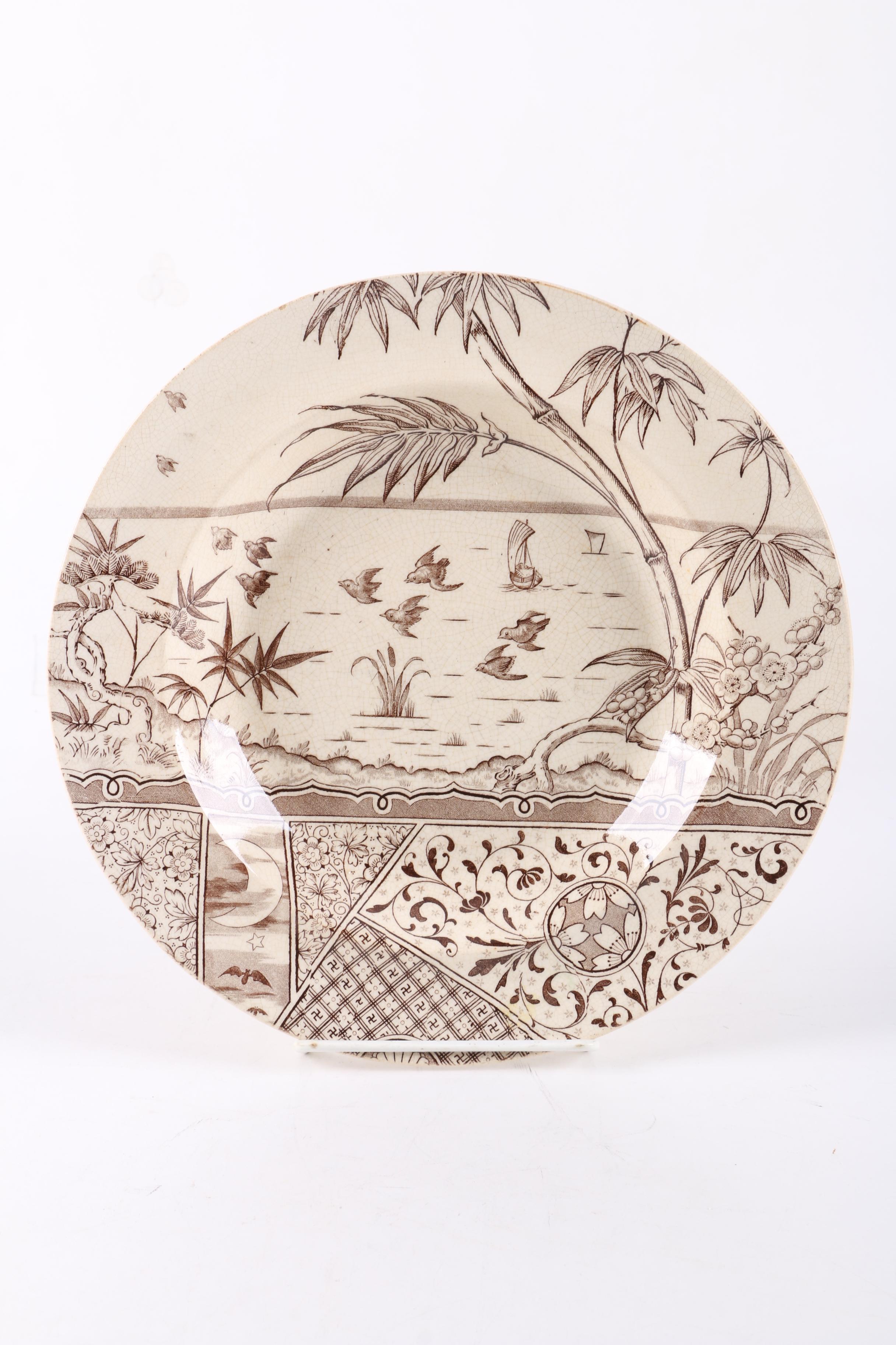 Antique English Transferware Bowls with Gildea and Walker "Melbourne"