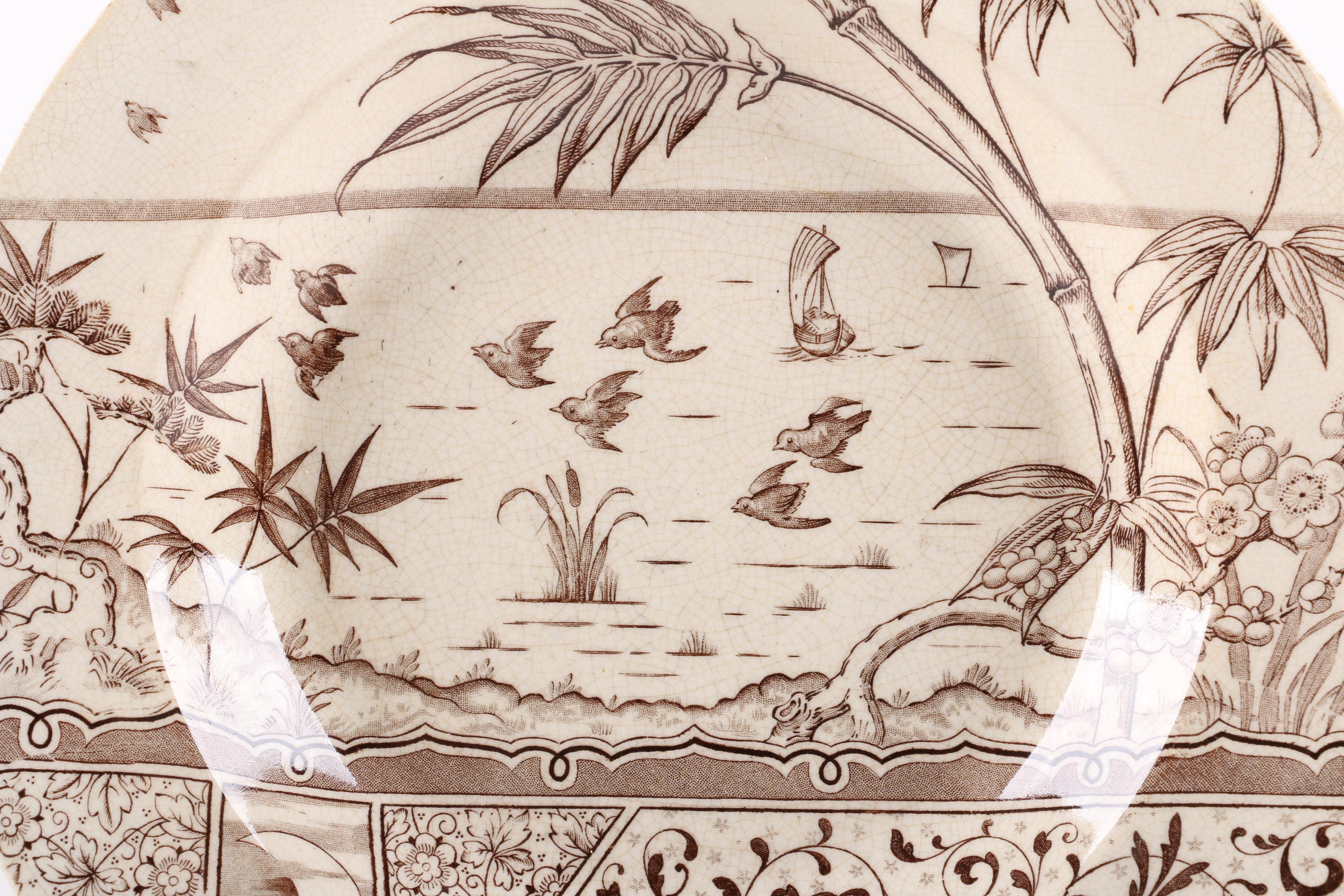 Antique English Transferware Bowls with Gildea and Walker "Melbourne"