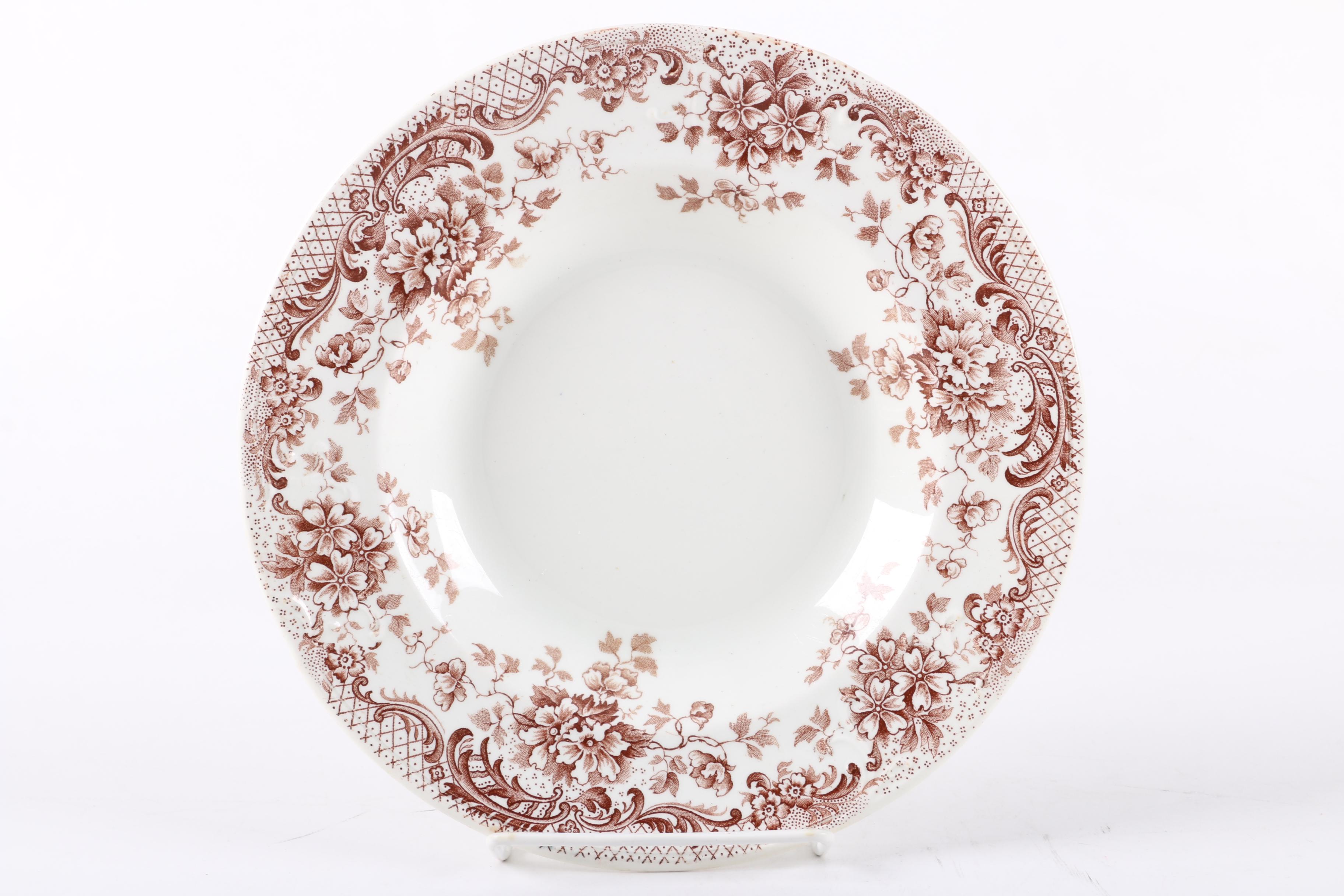 Antique English Transferware Bowls with Gildea and Walker "Melbourne"