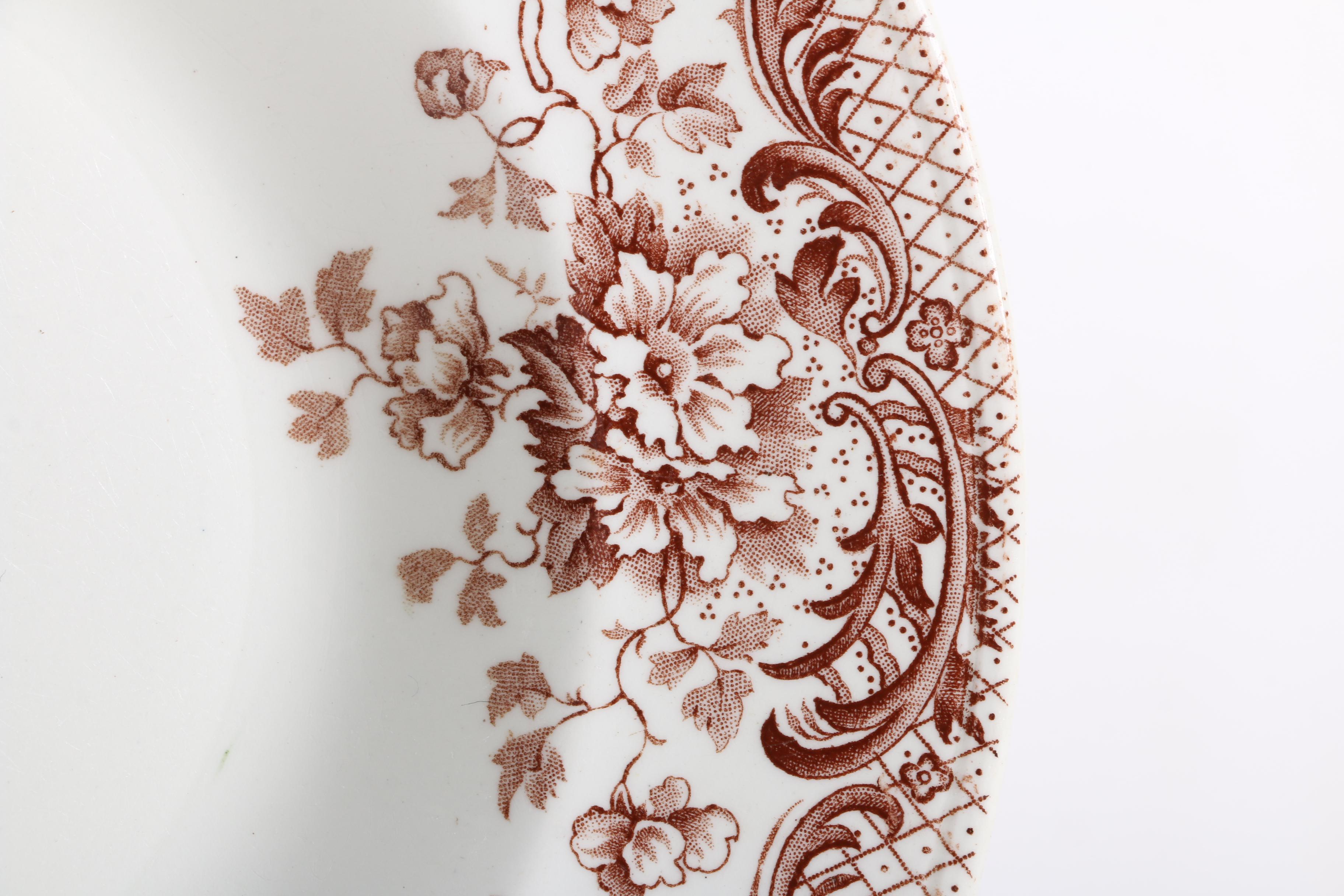 Antique English Transferware Bowls with Gildea and Walker "Melbourne"