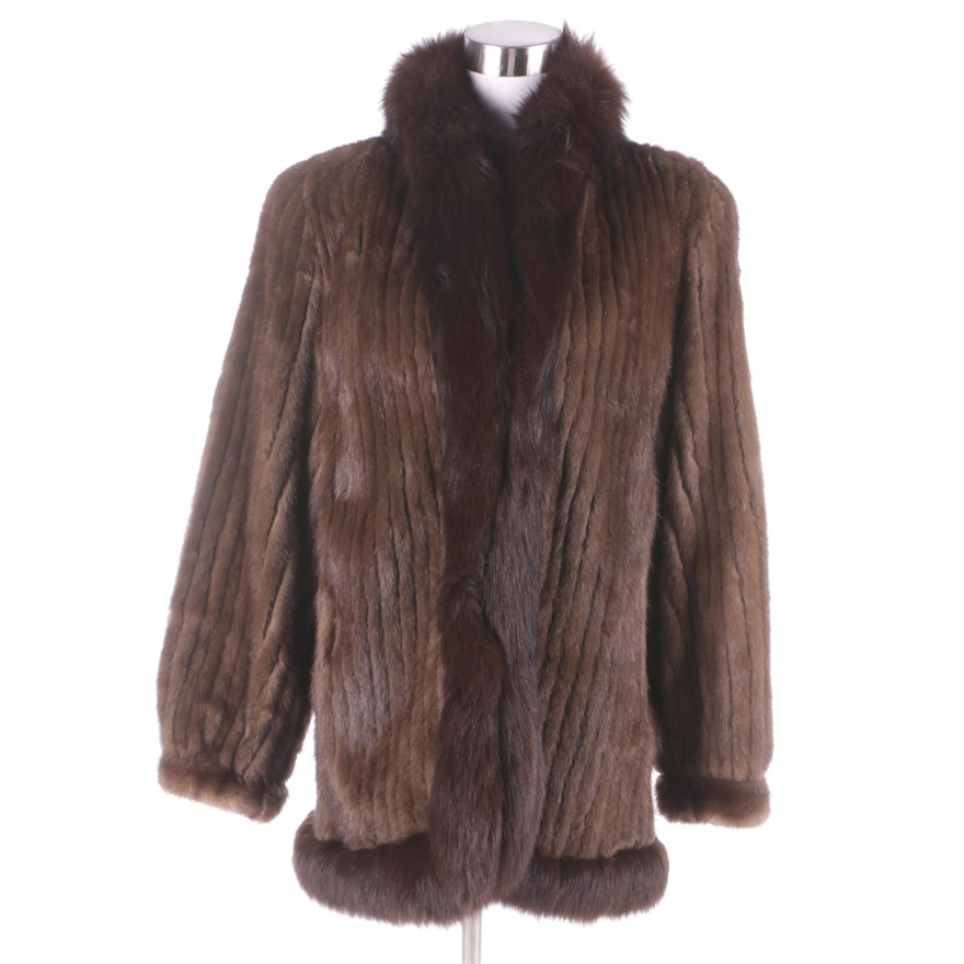 Vintage Mink and Fox Fur Coat