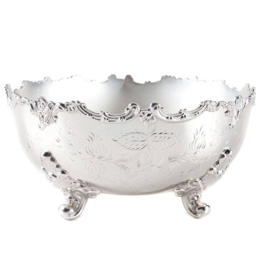 Poole Silver Co. Silver Plate Footed Bowl