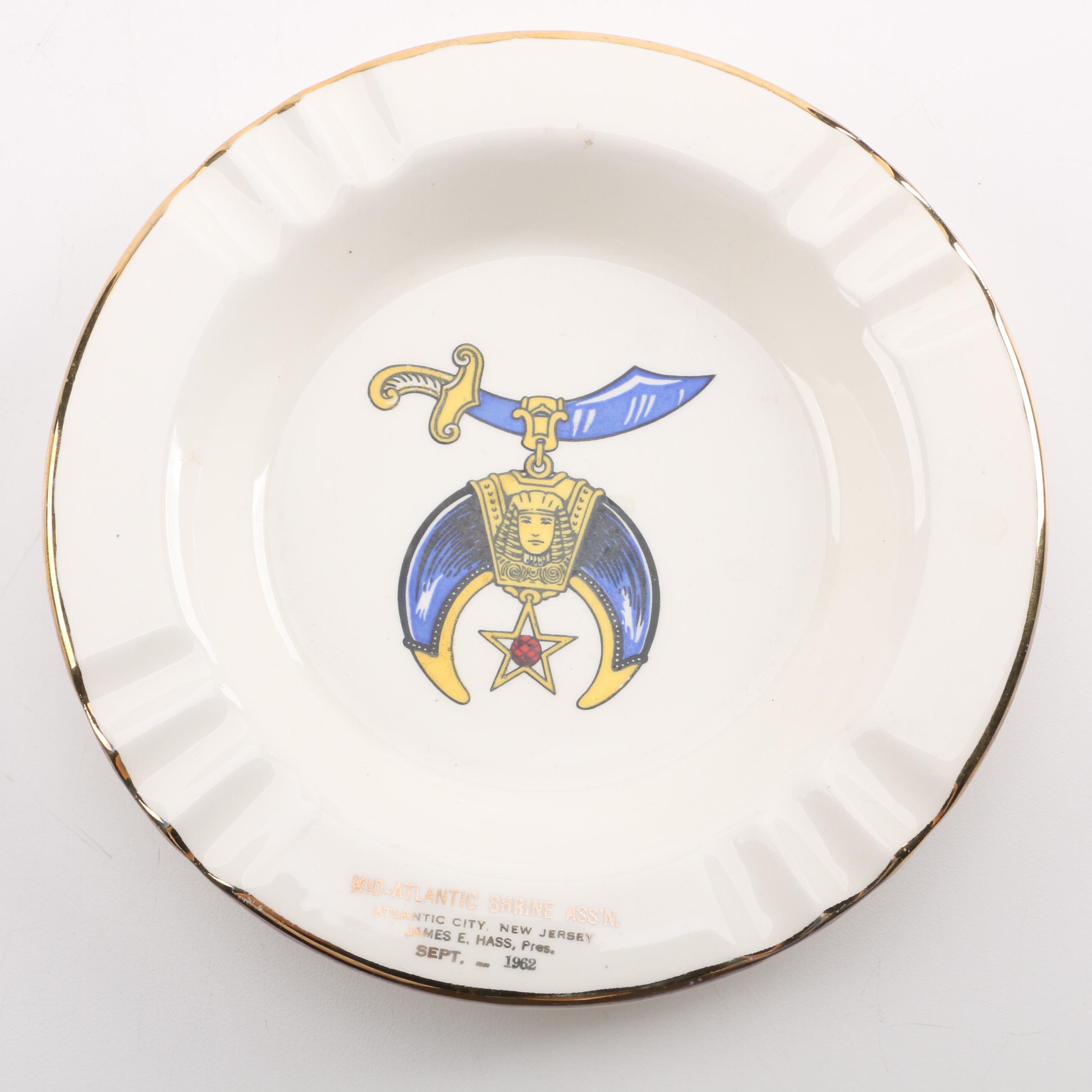 Vintage Mid-Atlantic Shriners Ash Receivers