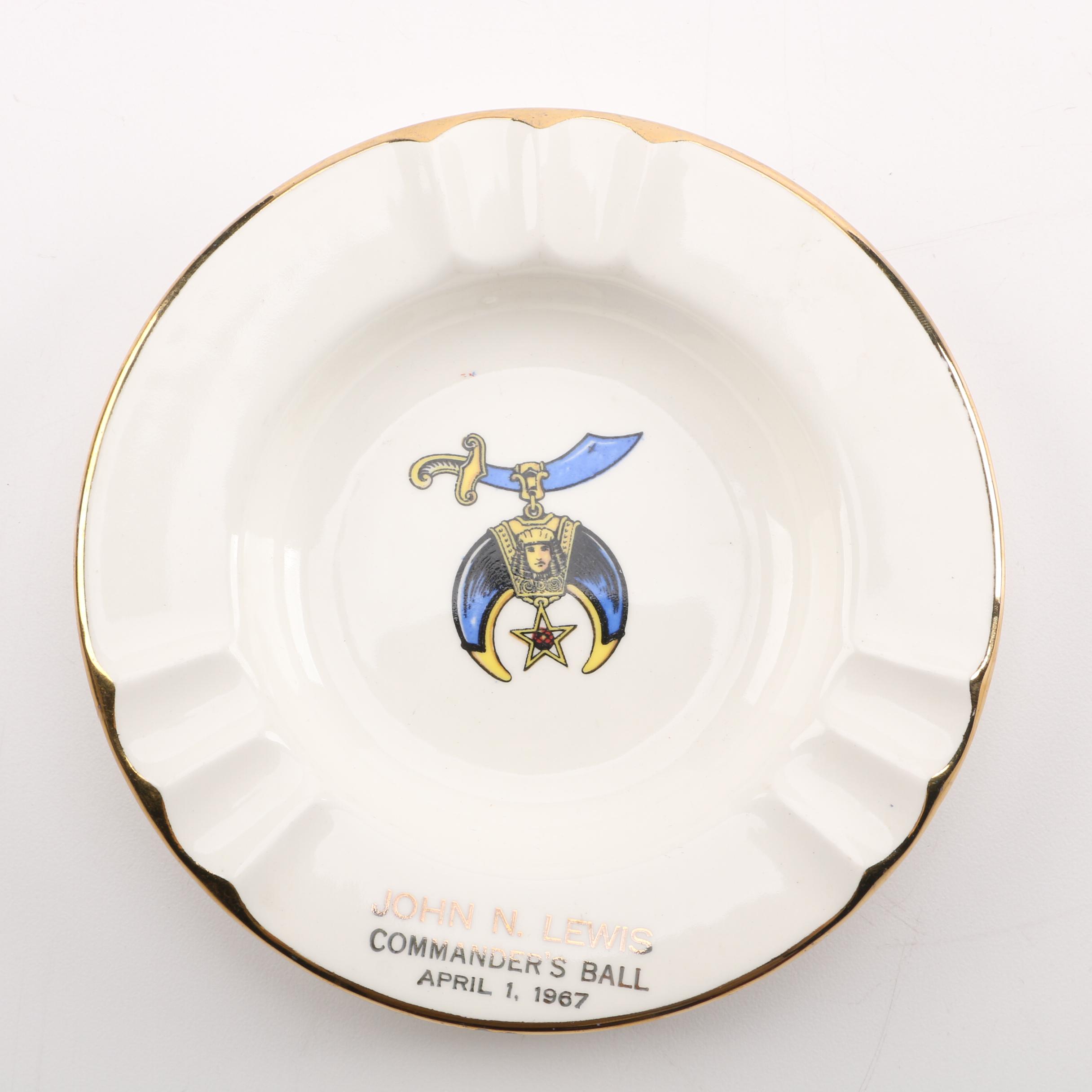 Vintage Mid-Atlantic Shriners Ash Receivers