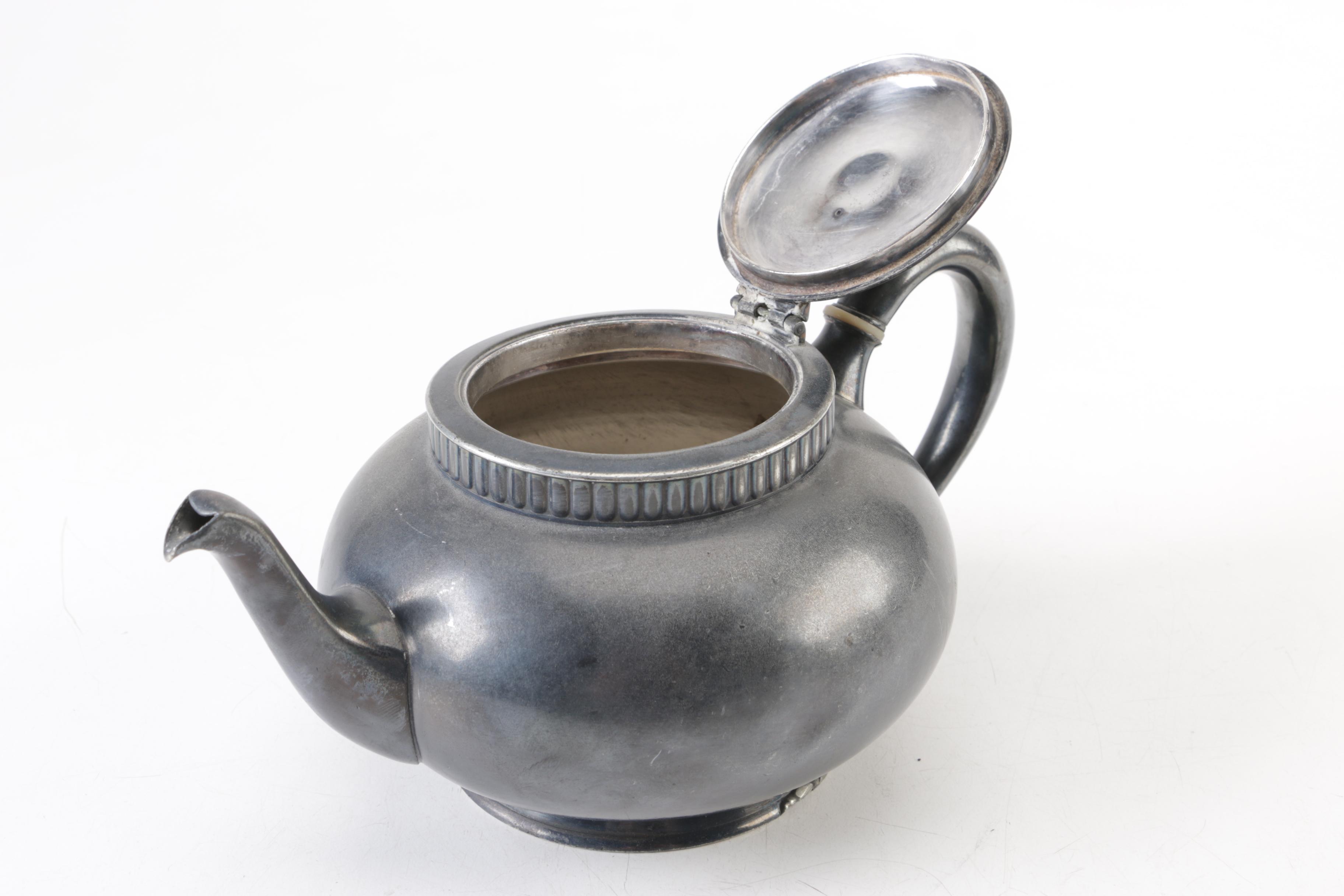 E.G. Webster & Son Silver Plate Teapot and Other Silver Plate Serveware