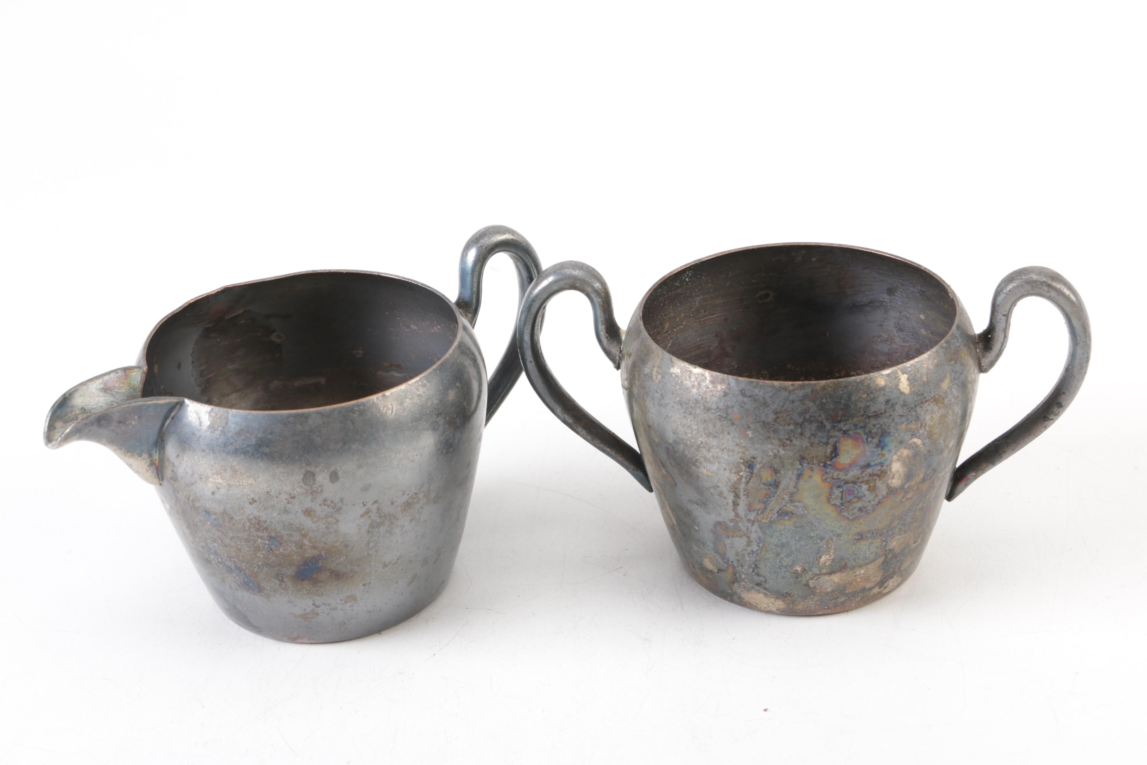 E.G. Webster & Son Silver Plate Teapot and Other Silver Plate Serveware