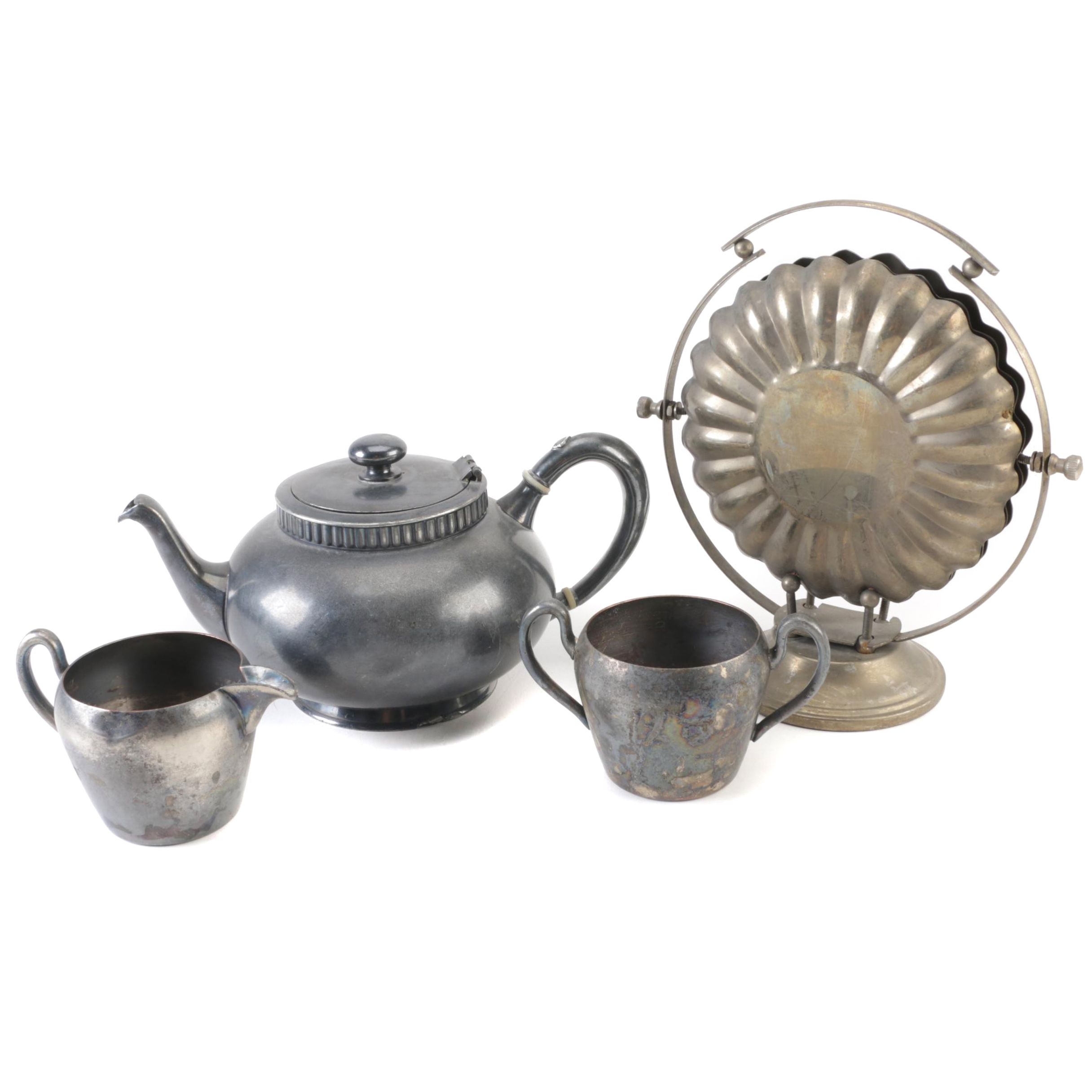 E.G. Webster & Son Silver Plate Teapot and Other Silver Plate Serveware