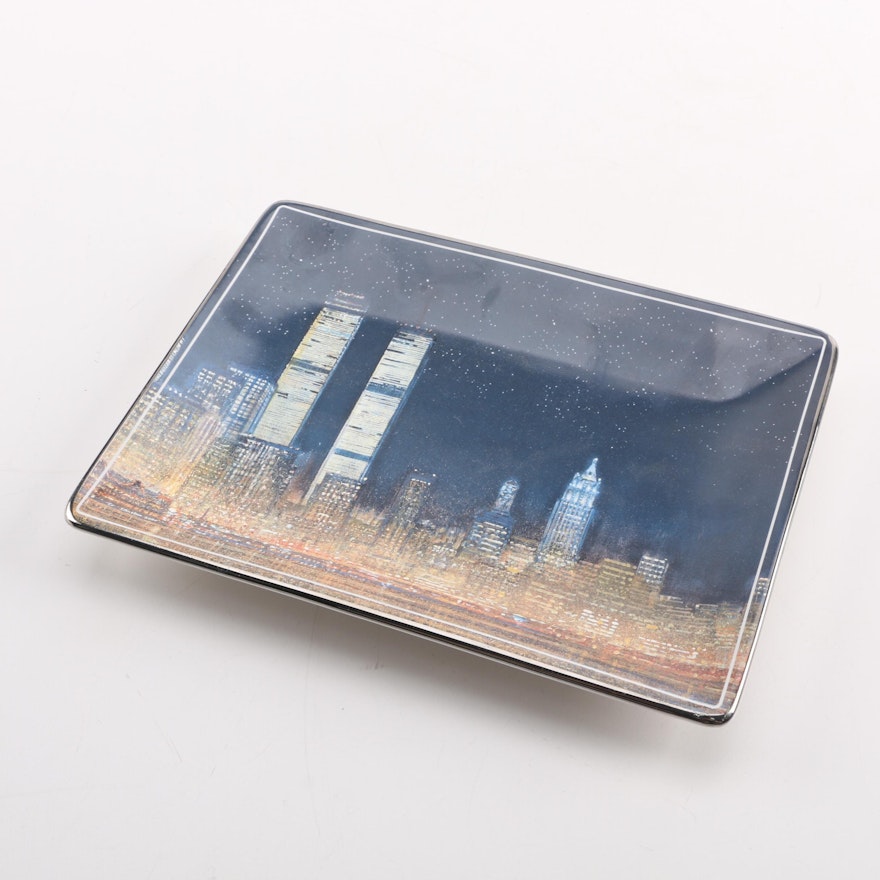 "Never Forgotten" by Peter Ellenshaw Limited Edition New York Cityscape Tray