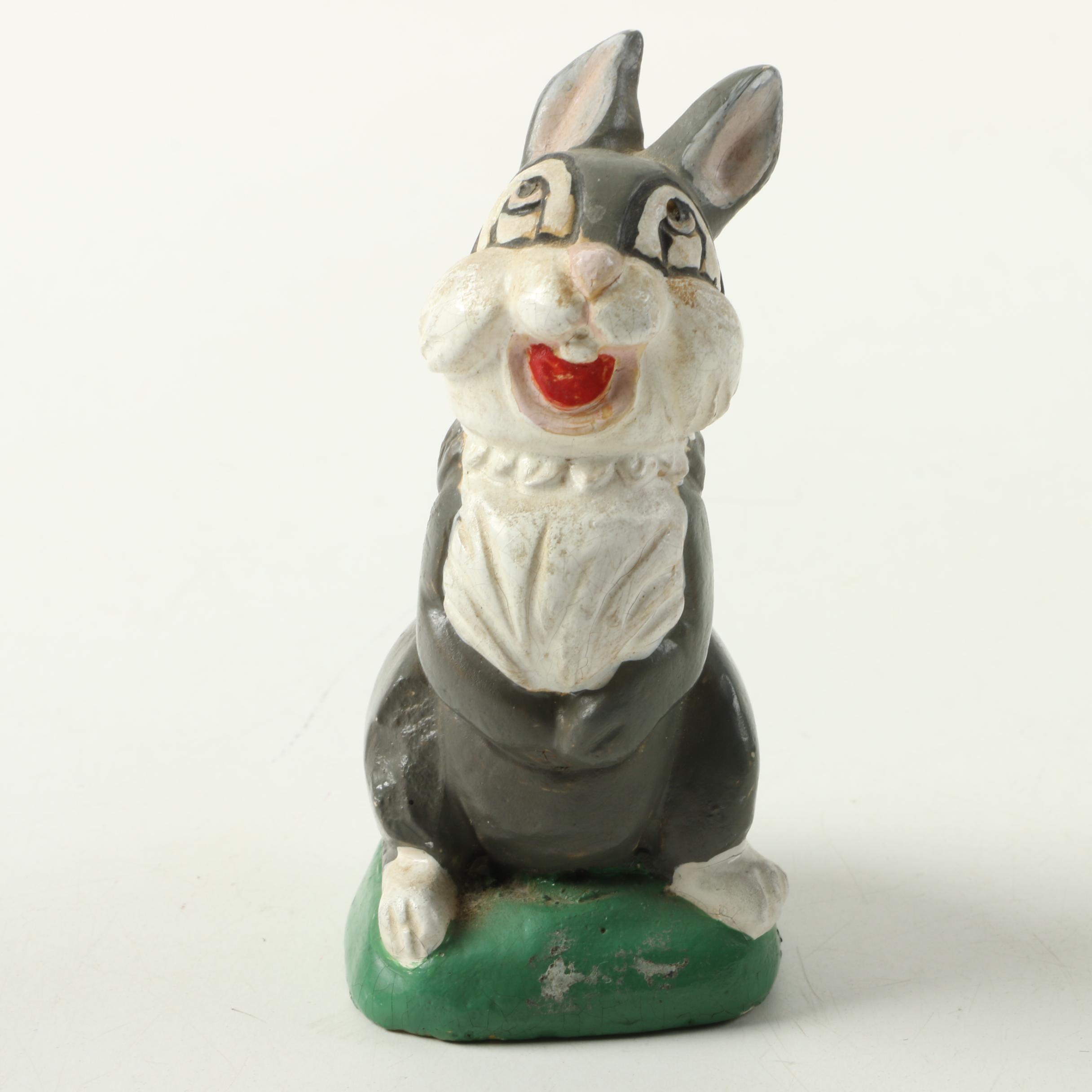 Ceramic Disney Figurines "Bambi" "Thumper" and "Pluto"