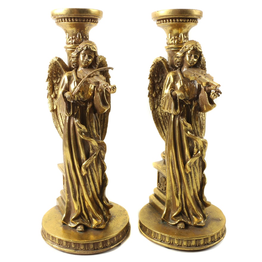 Angel Pedestal Candle Stands