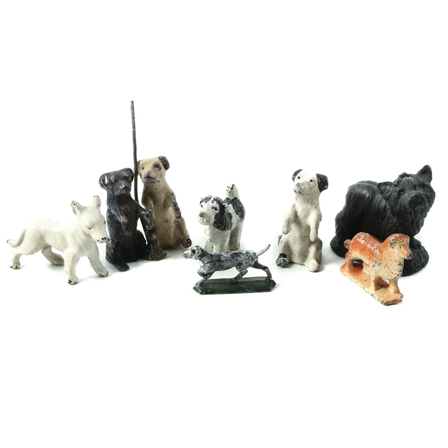 Assorted Metal Dog Figurines