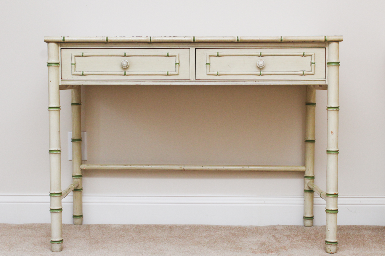 Vintage Thomasville "Allegro" Faux Bamboo Writing Desk