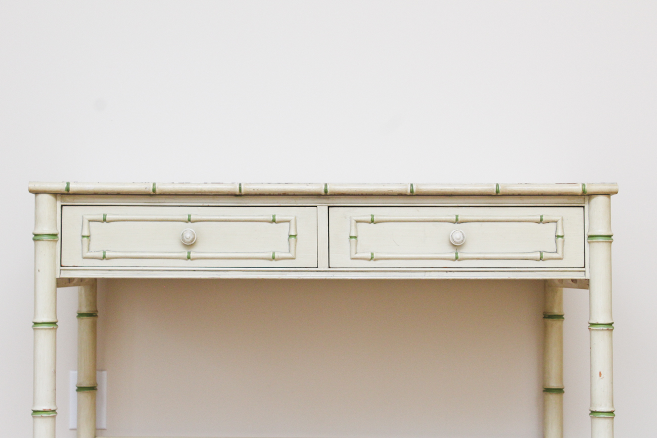 Vintage Thomasville "Allegro" Faux Bamboo Writing Desk